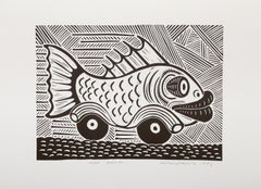 Tuna Porsche, Pop Art Linocut by Richard Mock