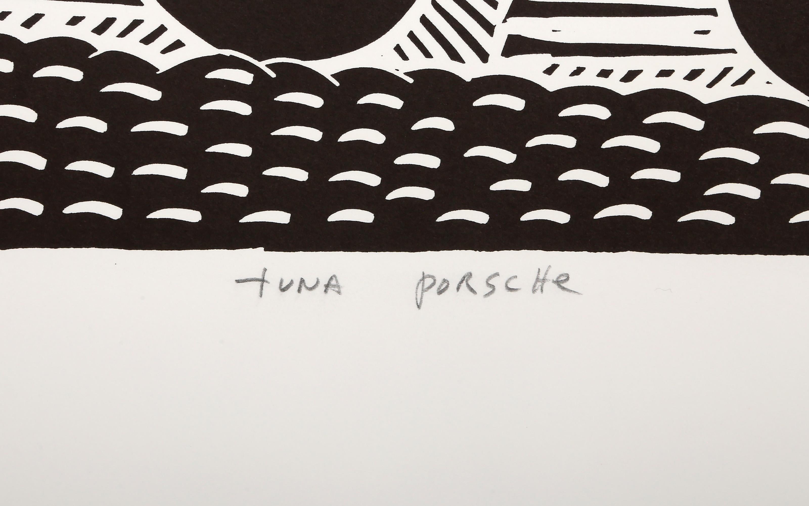 Tuna Porsche, Linograbado Pop Art de Richard Mock en venta 3