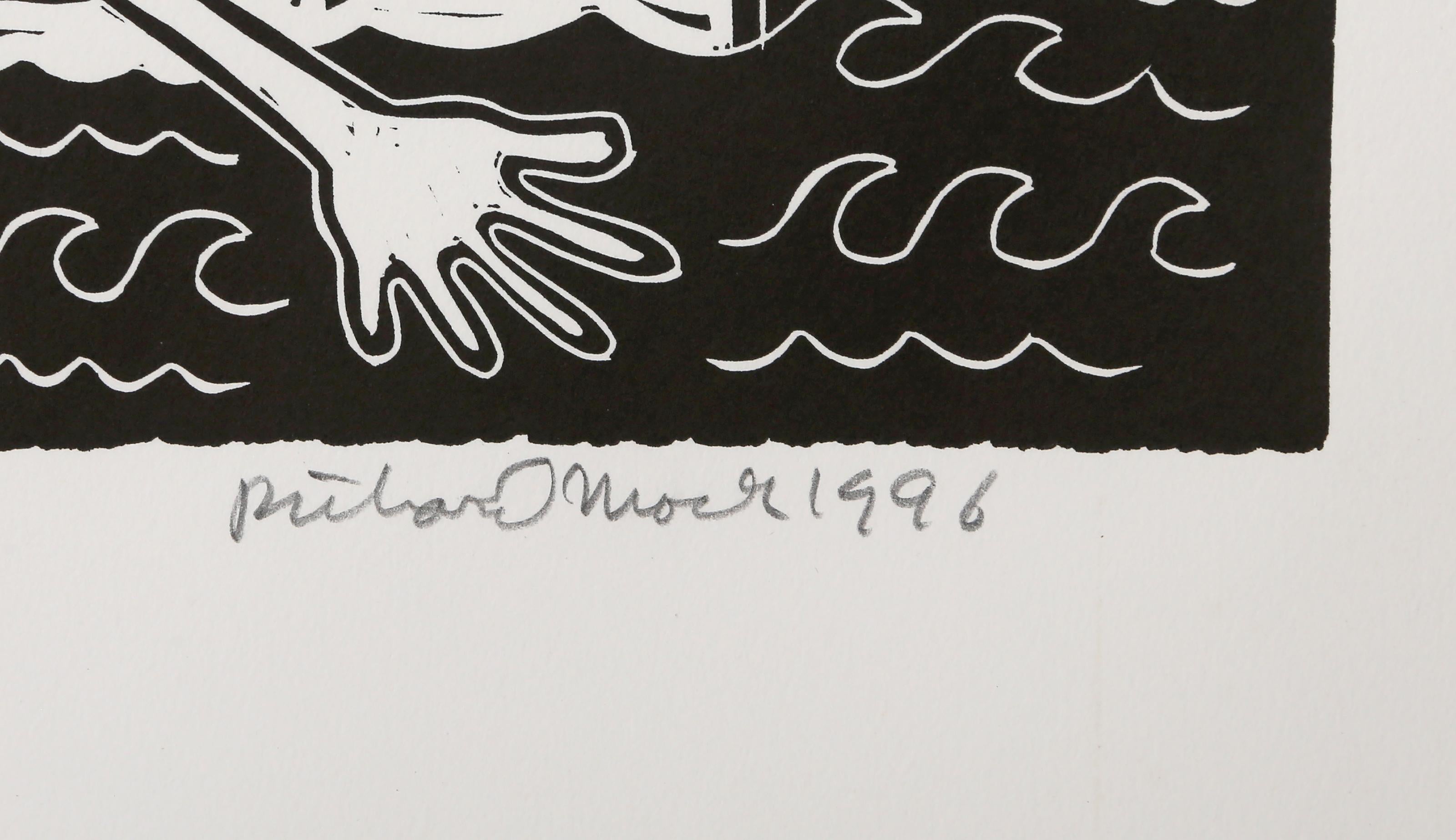 UN Aid to Global Hot Spots, Pop Art Linocut by Richard Mock For Sale 2