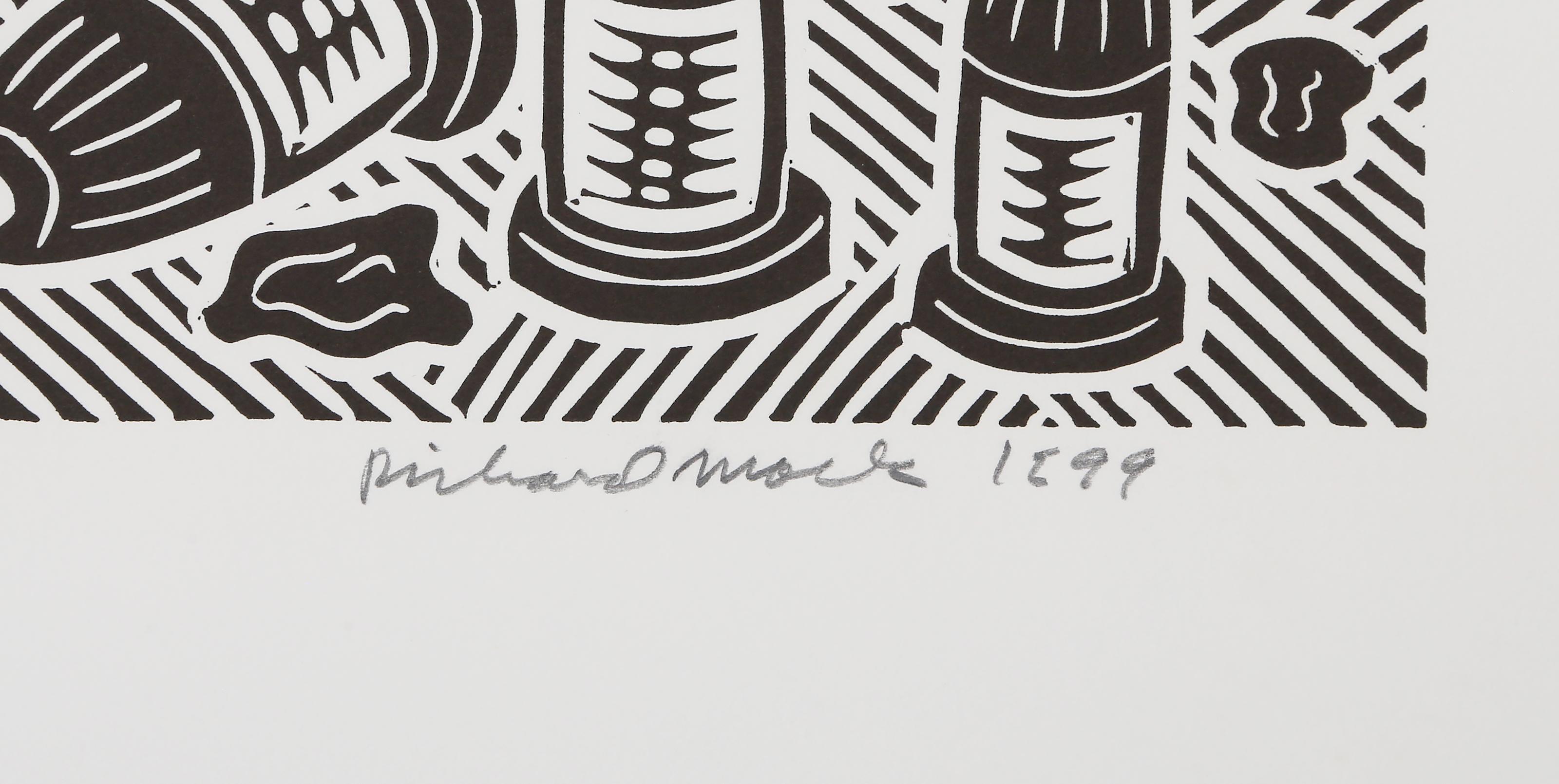 Urban Renewal - Dum Dum Park, Pop Art Linocut by Richard Mock For Sale 2