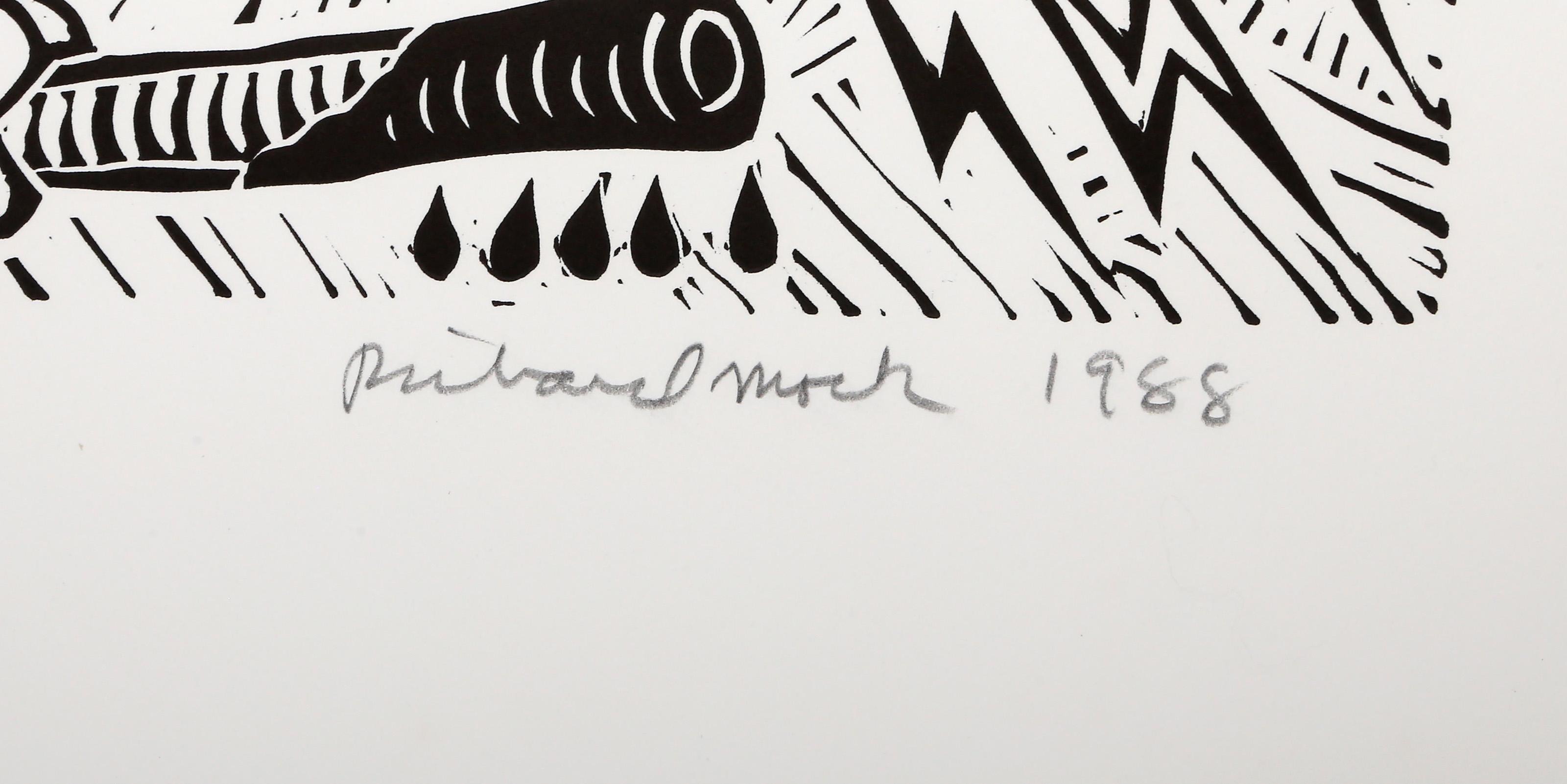 Wilding, Linograbado Pop Art de Richard Mock en venta 2