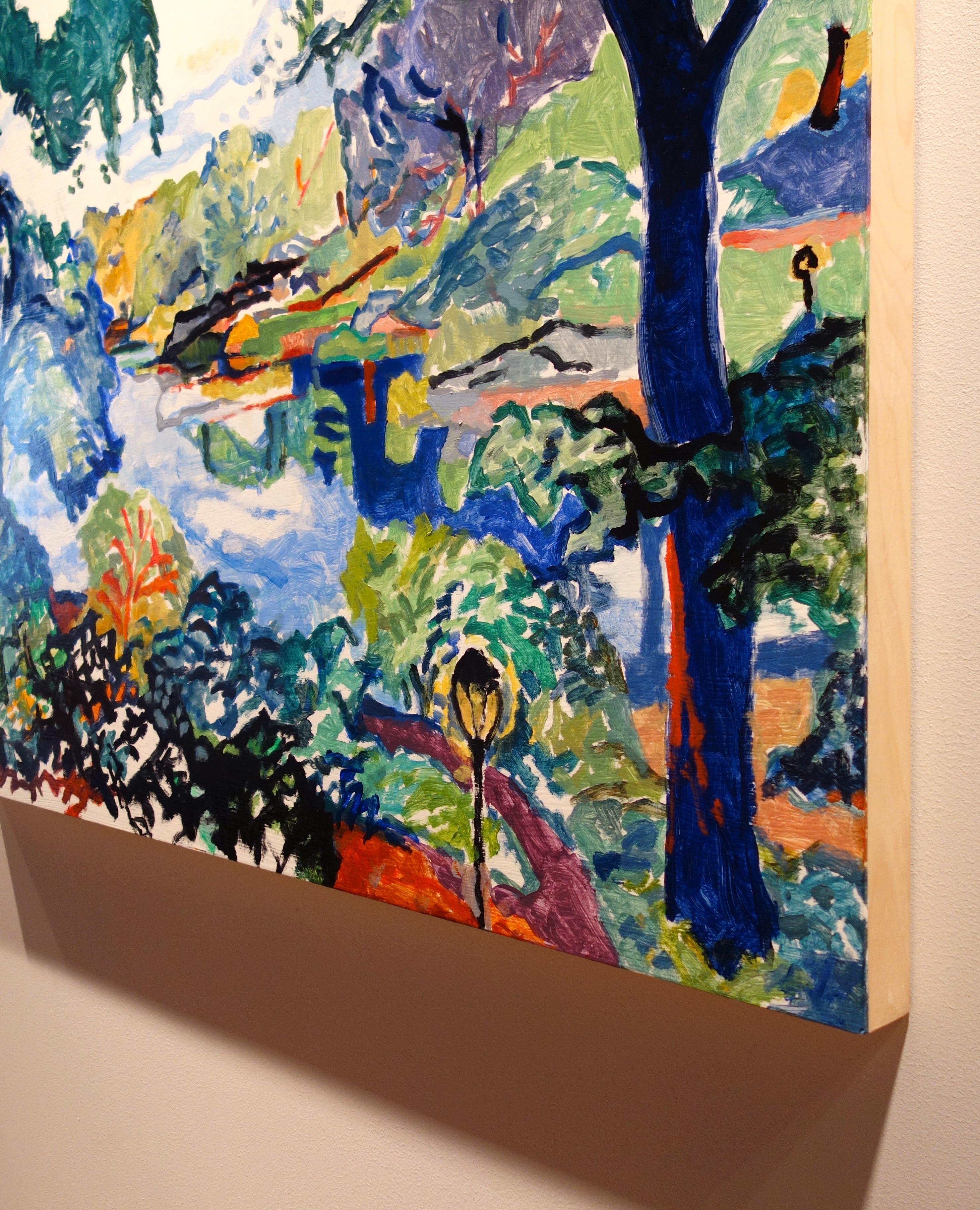 Lush, 2019, arcrylic on board, 36 x 48 in. - Contemporary Painting by Richard Morhous