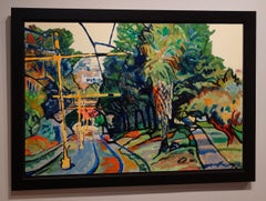 Richard Morhous, "Pompeii", 2017, acrylic on clay board, 24" x 36"