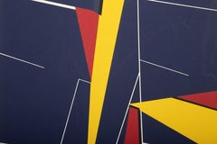 Red, Blue and Yellow Composition - Geometric Screenprint by Richard Mortensen
