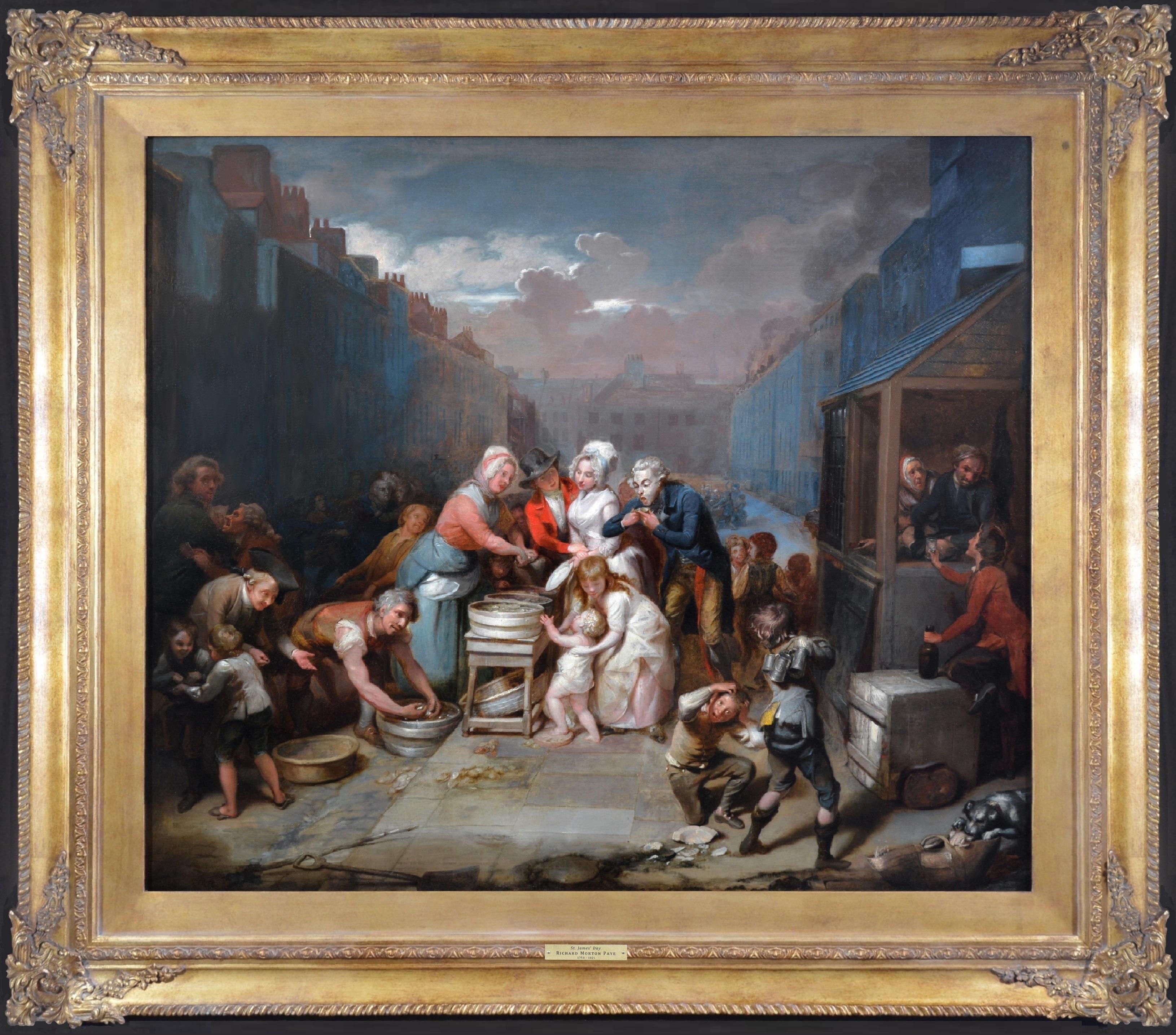 Important 18th Century Royal Academy Old Master Oil Painting of Georgian London For Sale 1