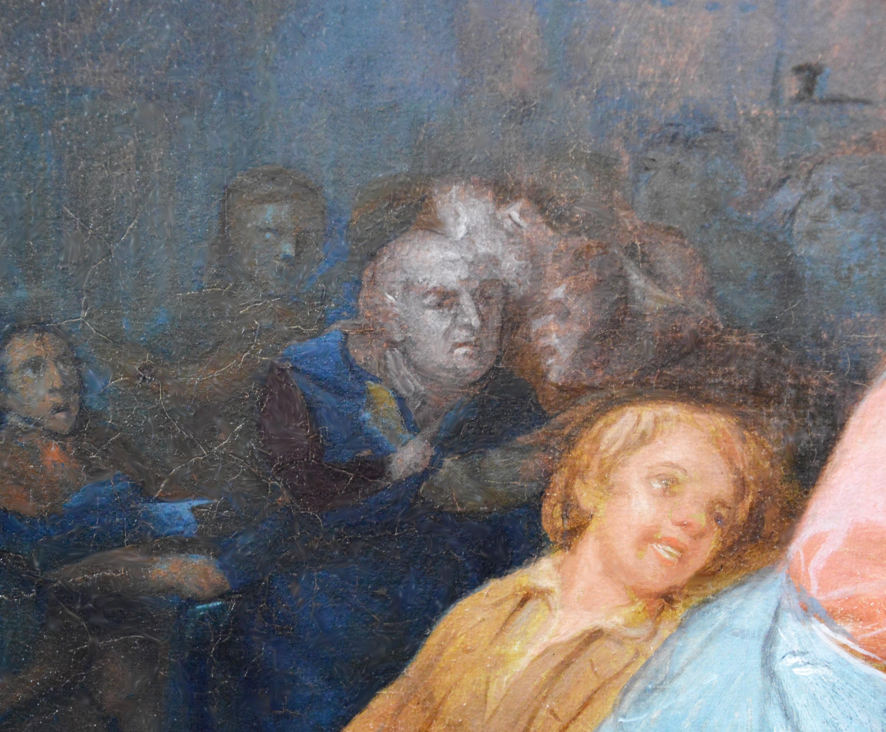 Dipinto a olio della Royal Academy del XVIII secolo, molto grande, raffigurante un festival della Londra georgiana 5