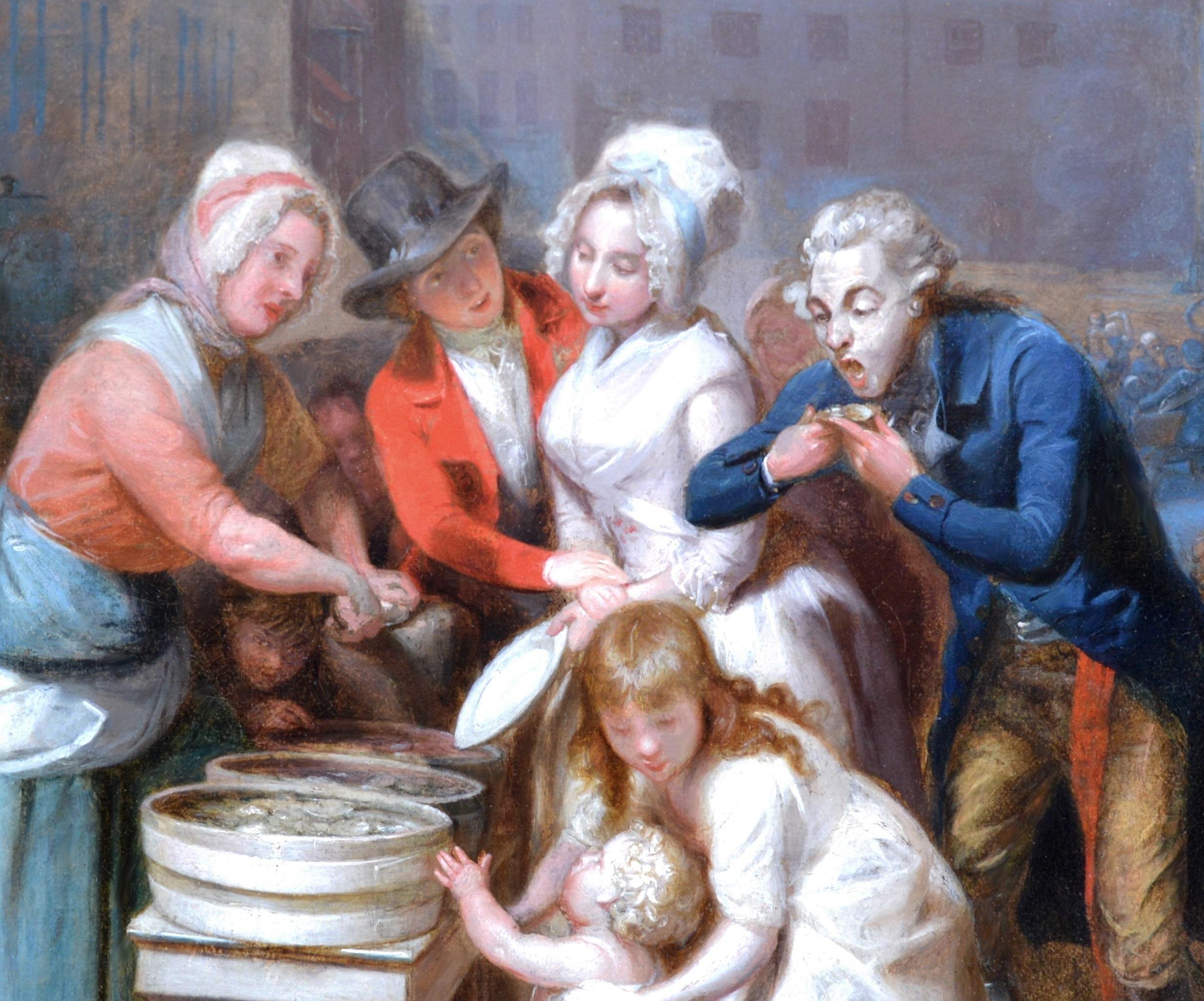 Dipinto a olio della Royal Academy del XVIII secolo, molto grande, raffigurante un festival della Londra georgiana 6