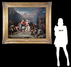 Very Large 18th Century Royal Academy Oil Painting of Georgian London Festival