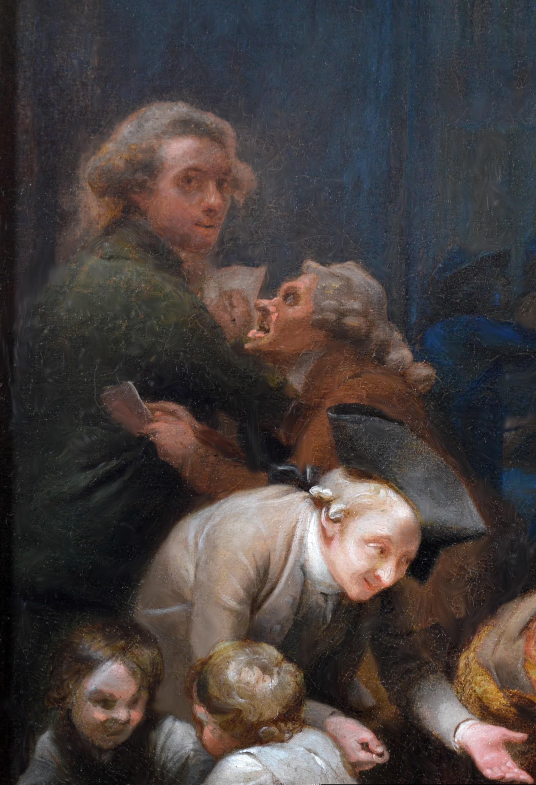Dipinto a olio della Royal Academy del XVIII secolo, molto grande, raffigurante un festival della Londra georgiana 2