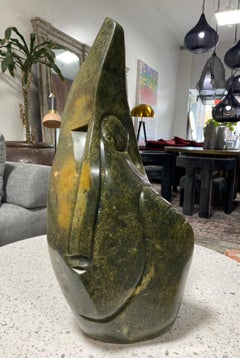 Afrikanische figurative Shona-Skulptur aus Simbabwe, Richard Mteki, signiert