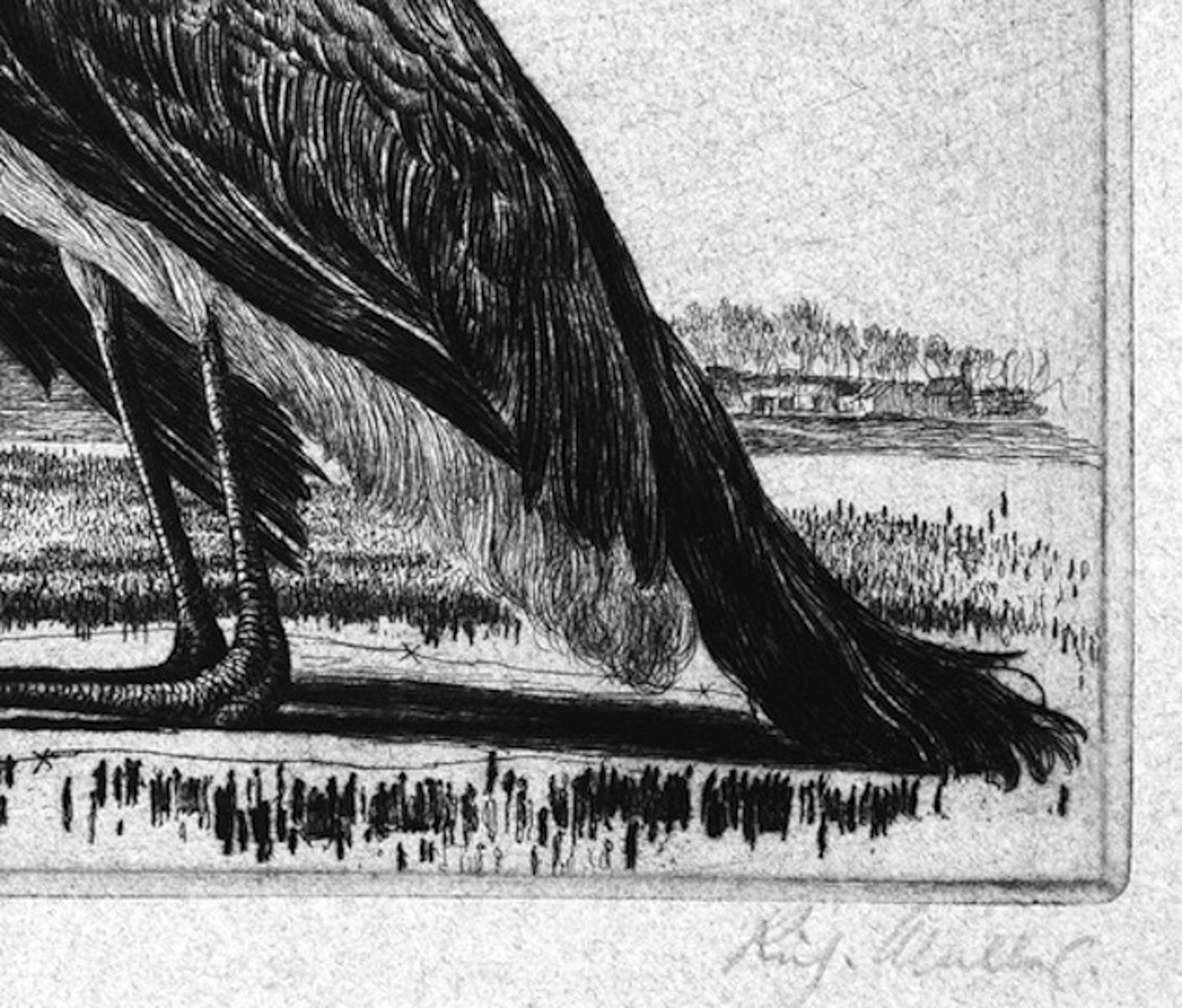 Das Grosse Tier II - Eau-forte de Richard Muller - 1919 - Symbolisme Print par Richard Müller