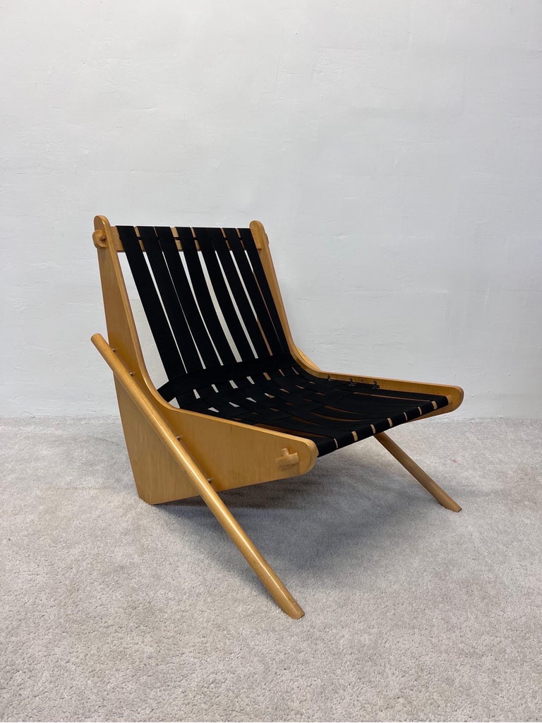 Canvas Richard Neutra Boomerang Lounge Chair by House of Industries and Otto Design #56 For Sale