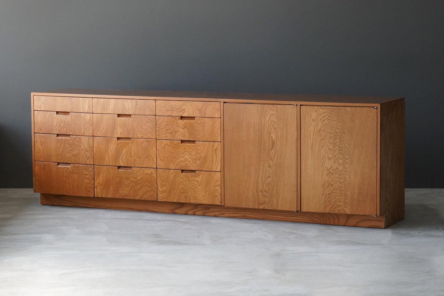 A unique and large sideboard / cabinet / chest. Designed by Richard Neutra for the Brown Sidney House, Holmby Hills, Los Angeles. Detailed provenance available upon request, circa 1955.

Other designers of the period include Paul Frankl, T.H.
