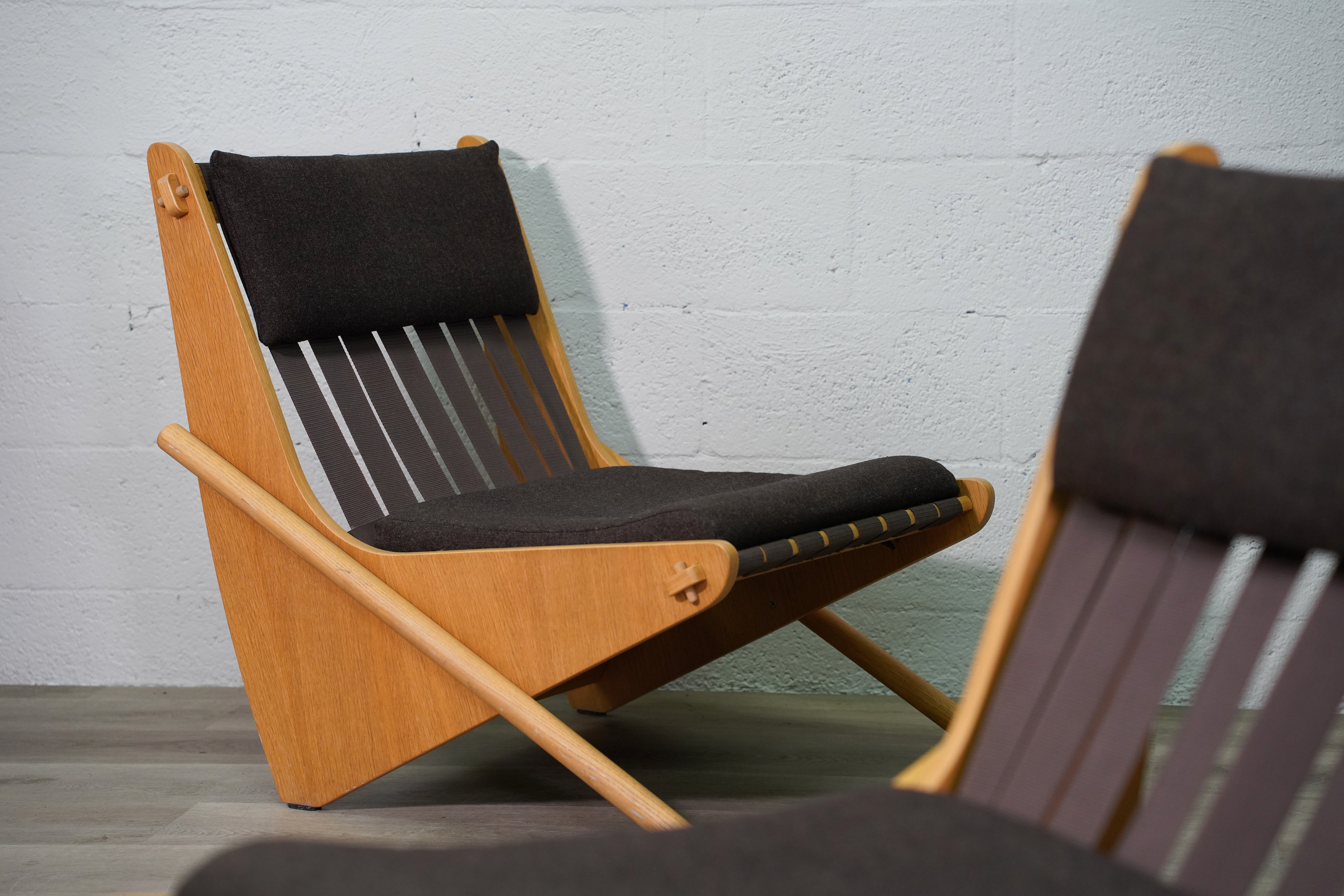 Sedie Boomerang di Oak di Richard Neutra - coppia in vendita 11