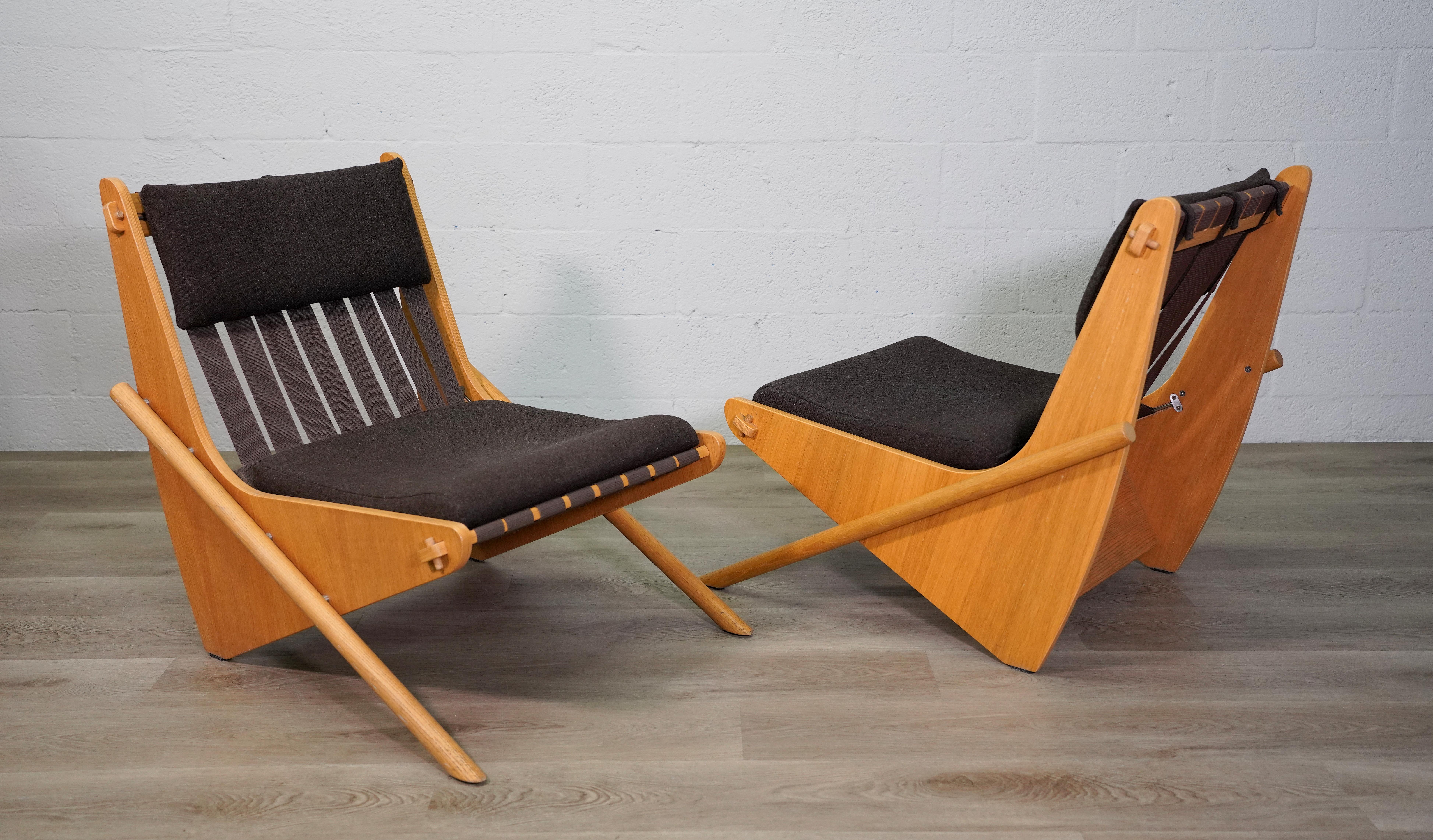 Sedie Boomerang di Oak di Richard Neutra - coppia in vendita 7
