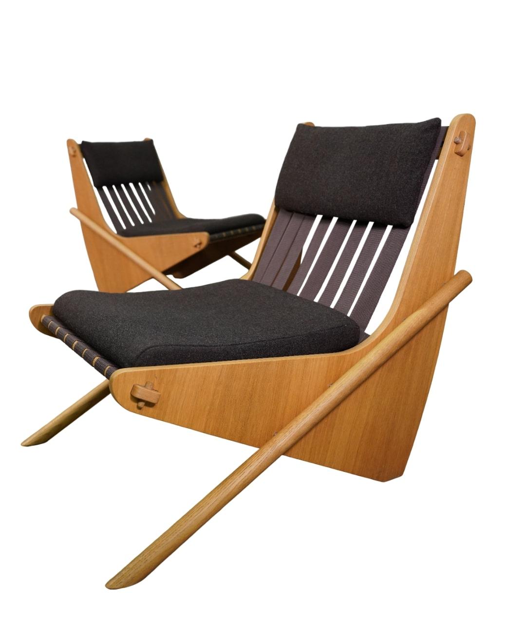 Mid-Century moderno Sedie Boomerang di Oak di Richard Neutra - coppia in vendita