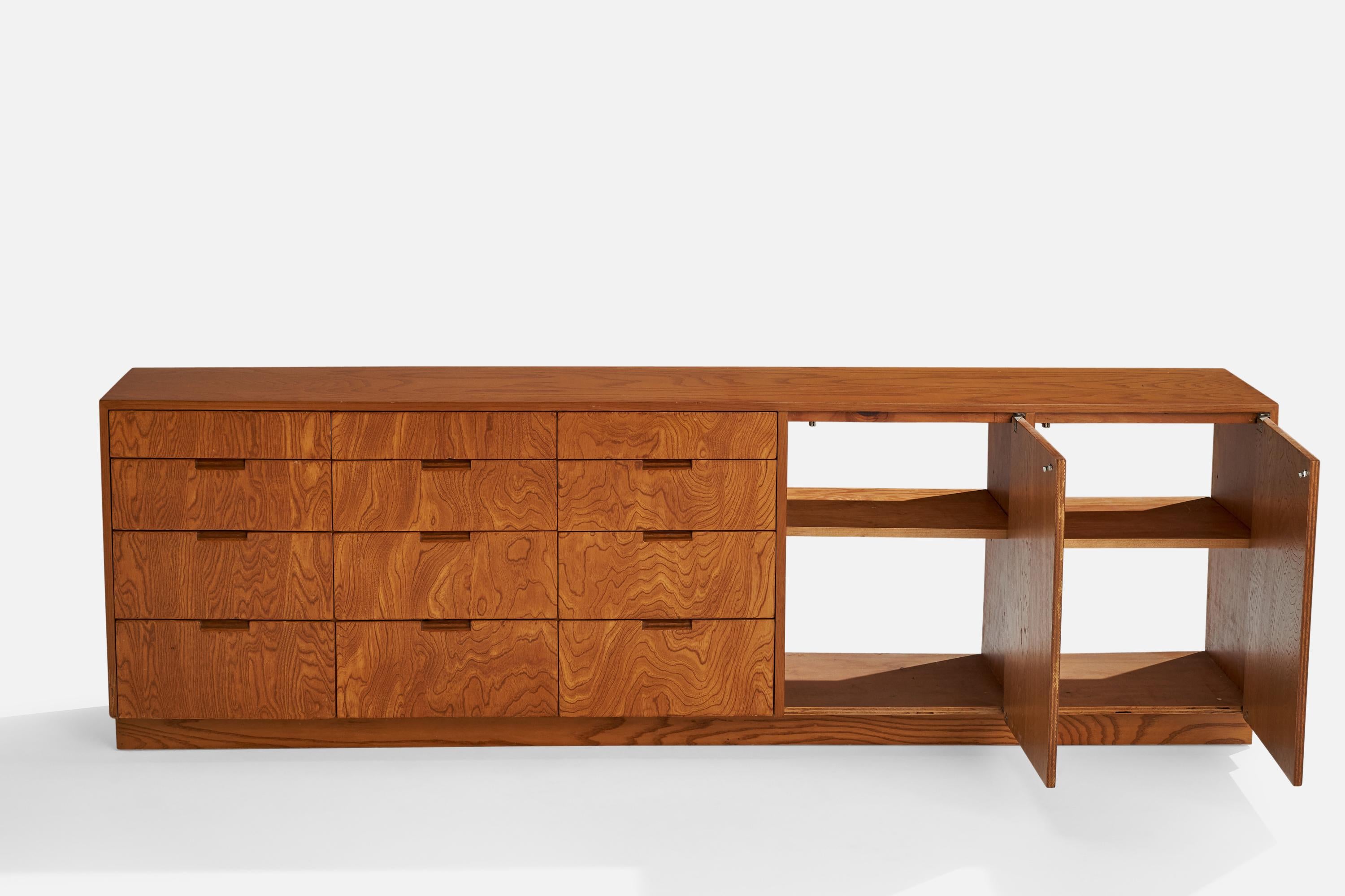 Mid-Century Modern Richard Neutra, Sizeable Cabinet, Plywood, USA, 1955 For Sale
