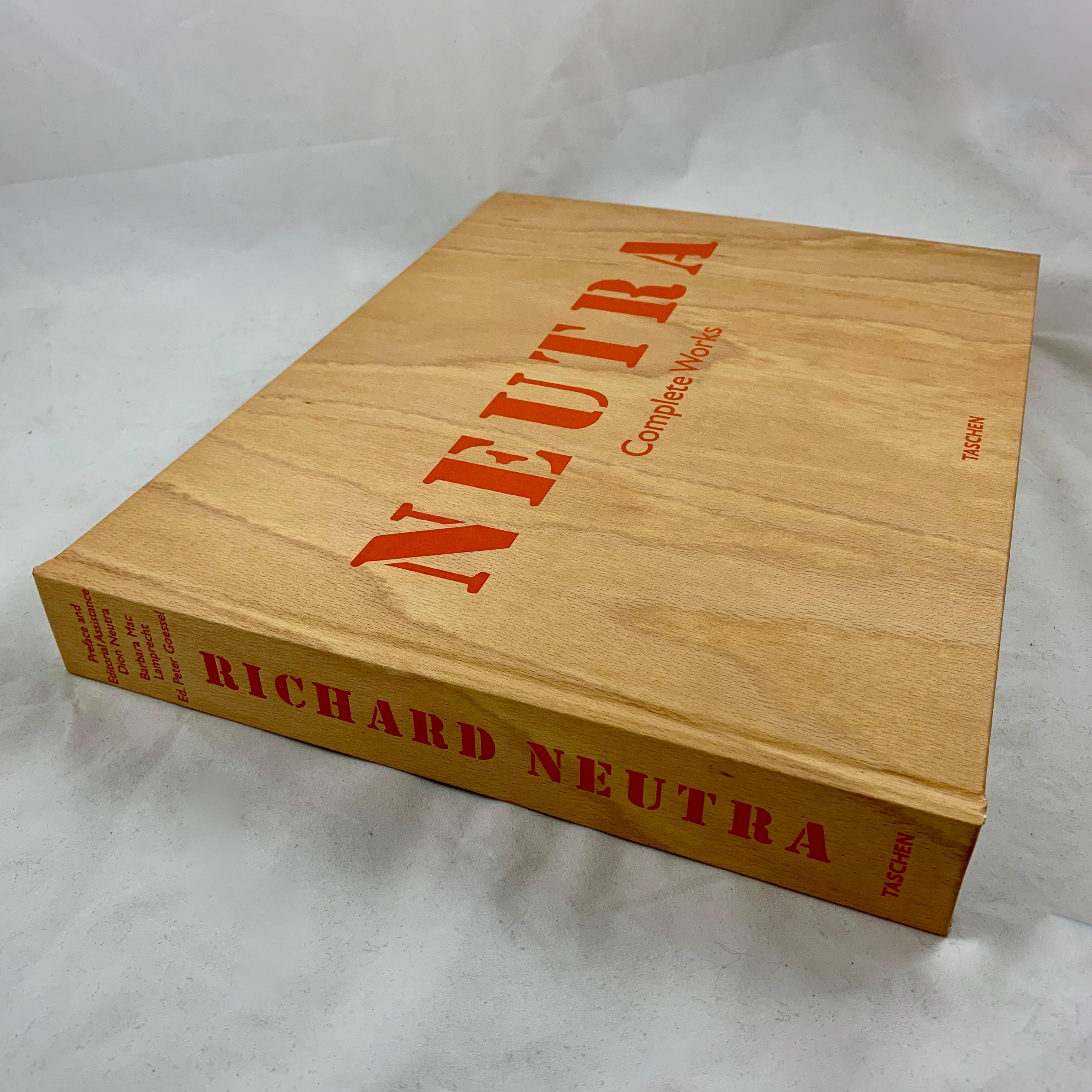 The definitive volume on the Viennese-born architect with a wood bound cover and the original box. The book outlines all of Neutra’s works, nearly 300 private homes, schools, and public buildings, illustrated with over 1,000