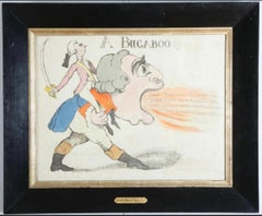 Antique “A bugaboo”Caricature of George III”