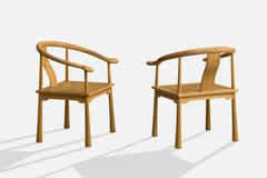 Richard Nissen, Armchairs, Beech, Cane, Wenge, Denmark, 1960s