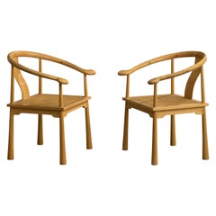 Richard Nissen, Armchairs, Beech, Cane, Wenge, Denmark, 1960s