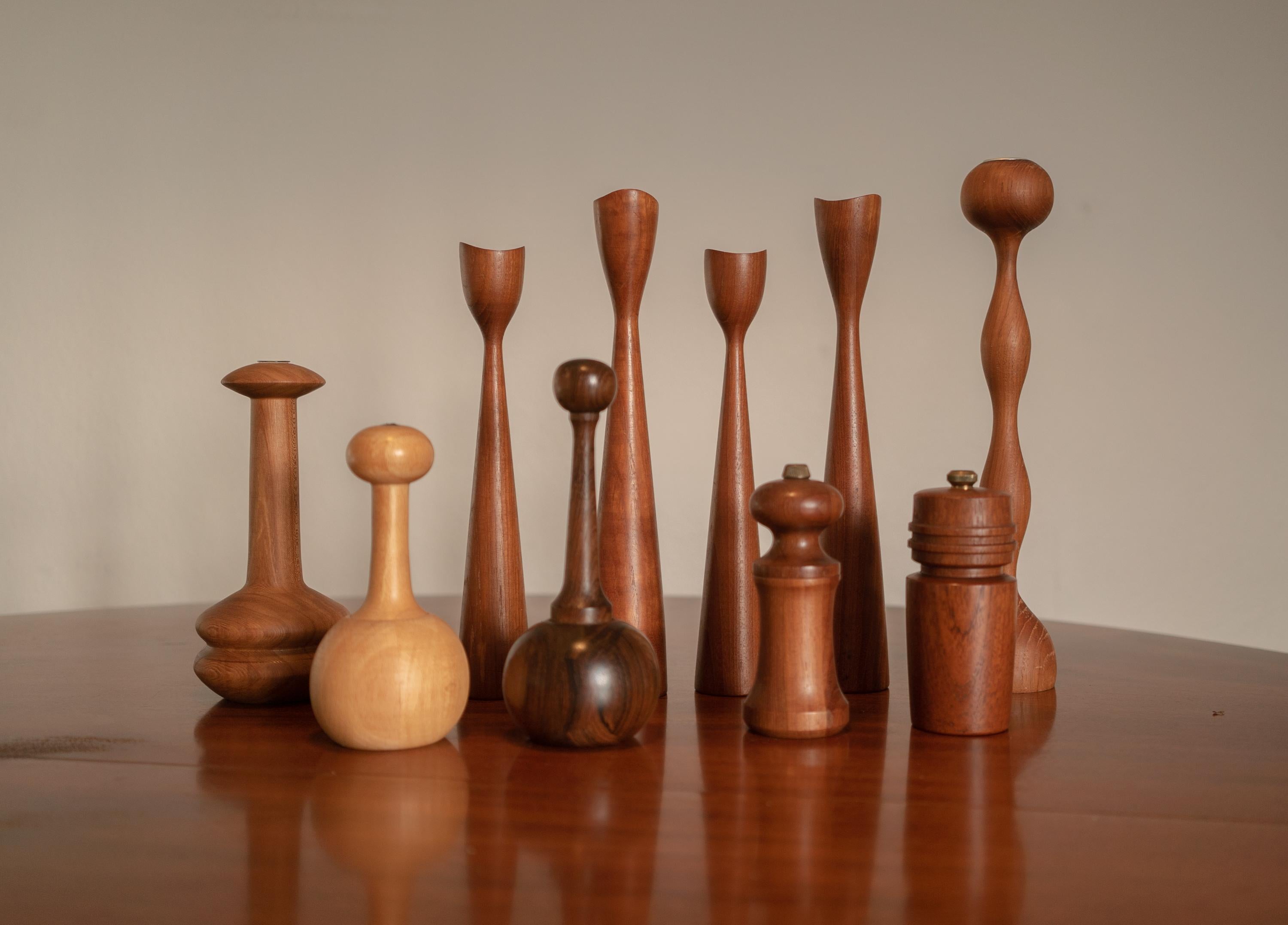 Hand-Crafted Richard Nissen Pepper Mill Produced by Nissen in Denmark For Sale