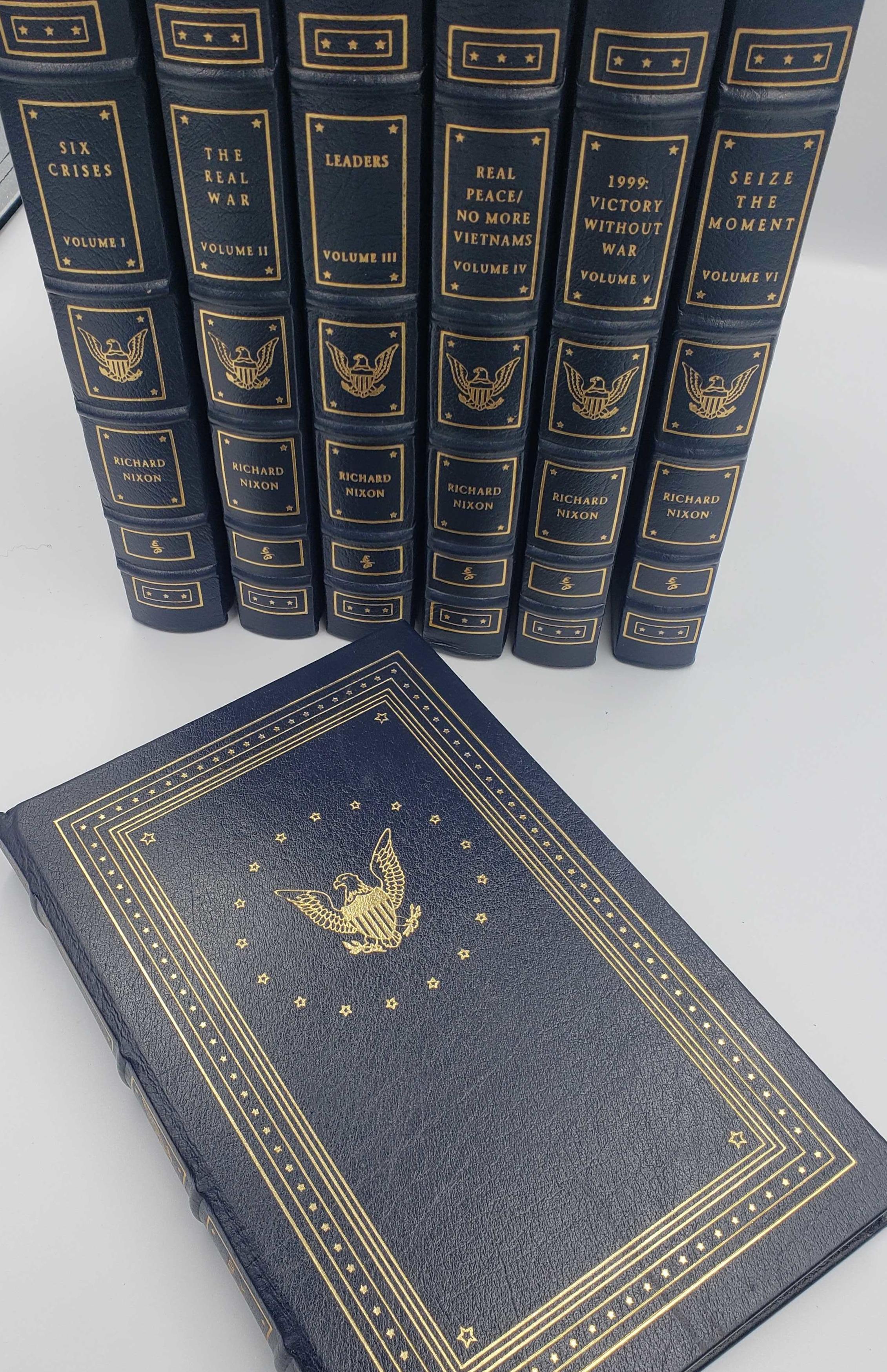 Richard Nixon Library, Signed by Nixon, Easton Press Limited Edition, 1993 In Good Condition In Colorado Springs, CO