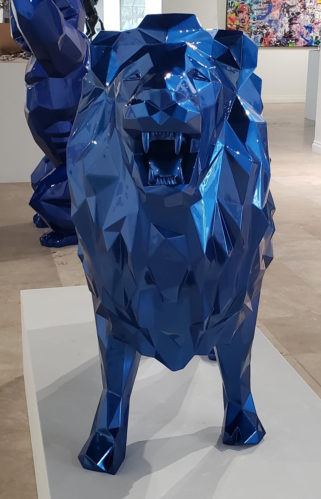 Lion 150 cm Bleu Sams IV/IV en vente 4
