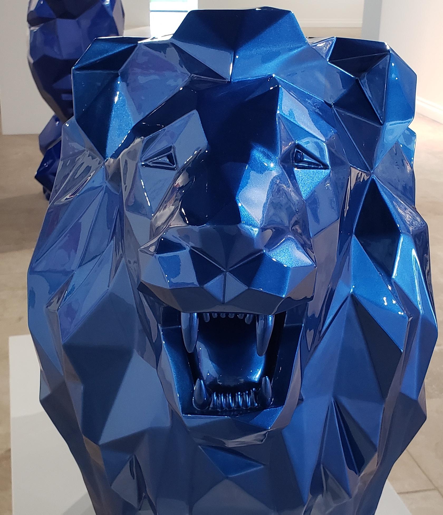Lion 150 cm Bleu Sams IV/IV en vente 3