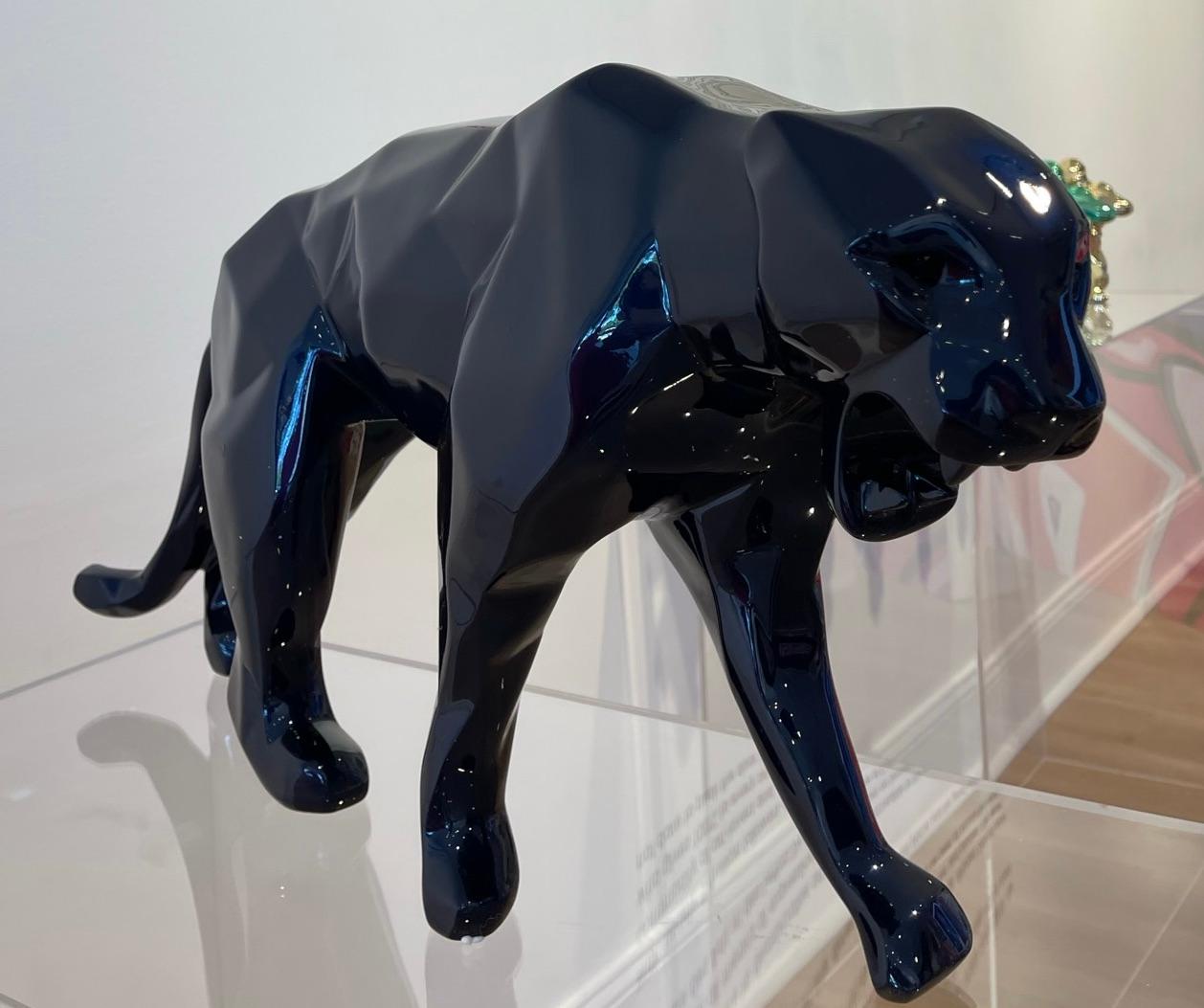 Panther - Mauritius Blue - Sculpture by Richard Orlinksi