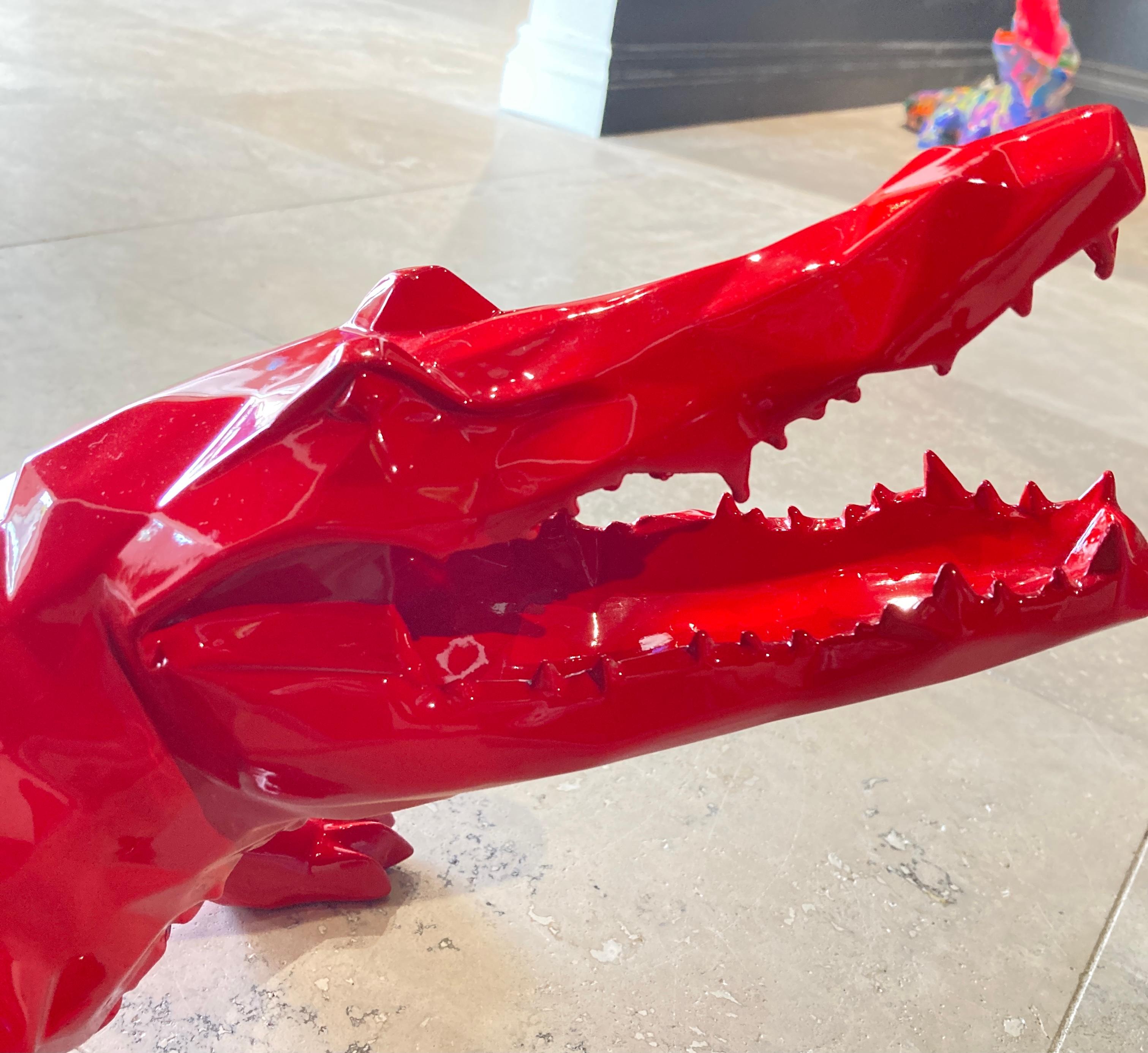 Resin sculpture. 
Limited and signed edition number 3 of 8. 

Richard Orlinski is a French artist born in Paris (France) in 1966. Sculptor since 2004, his work, conceived around the concept “Born Wild” in a style and with contemporary materials