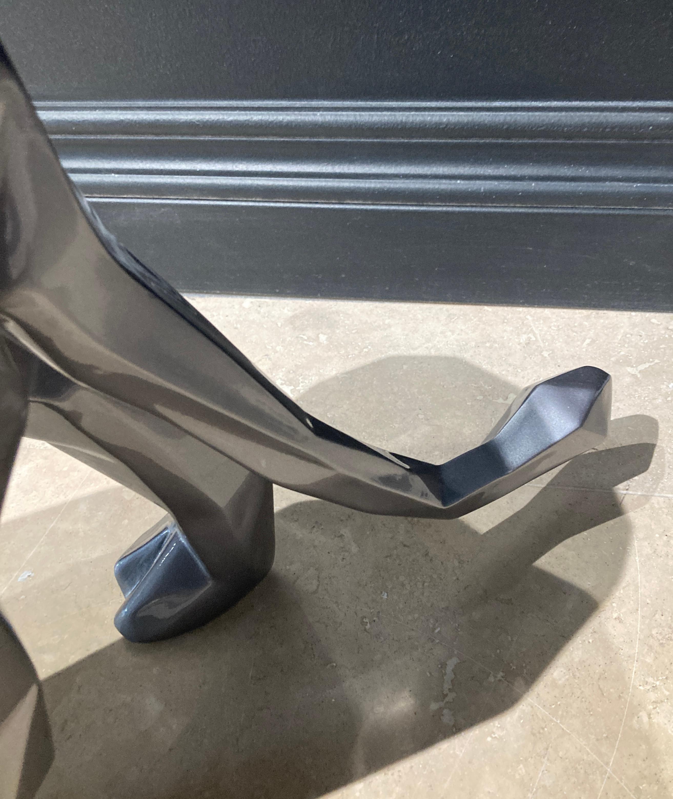 Lion - 80 cm Gris Metal 8/8 - Contemporary Sculpture by Richard Orlinski