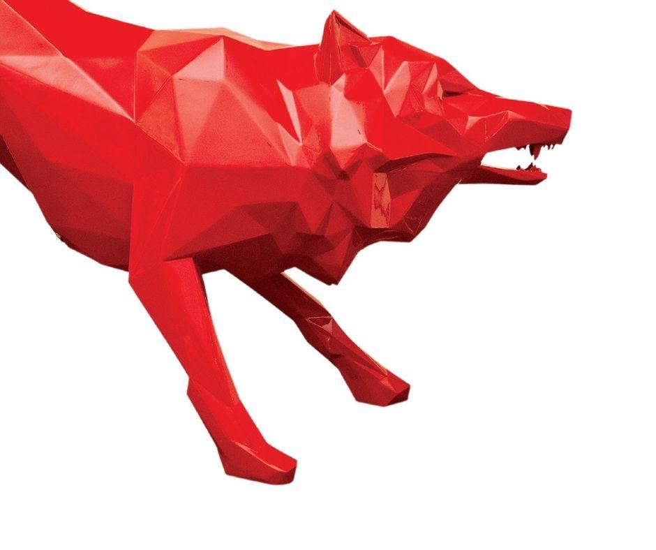 Lobo atacante, Rojo clásico, Richard Orlinski en venta 1