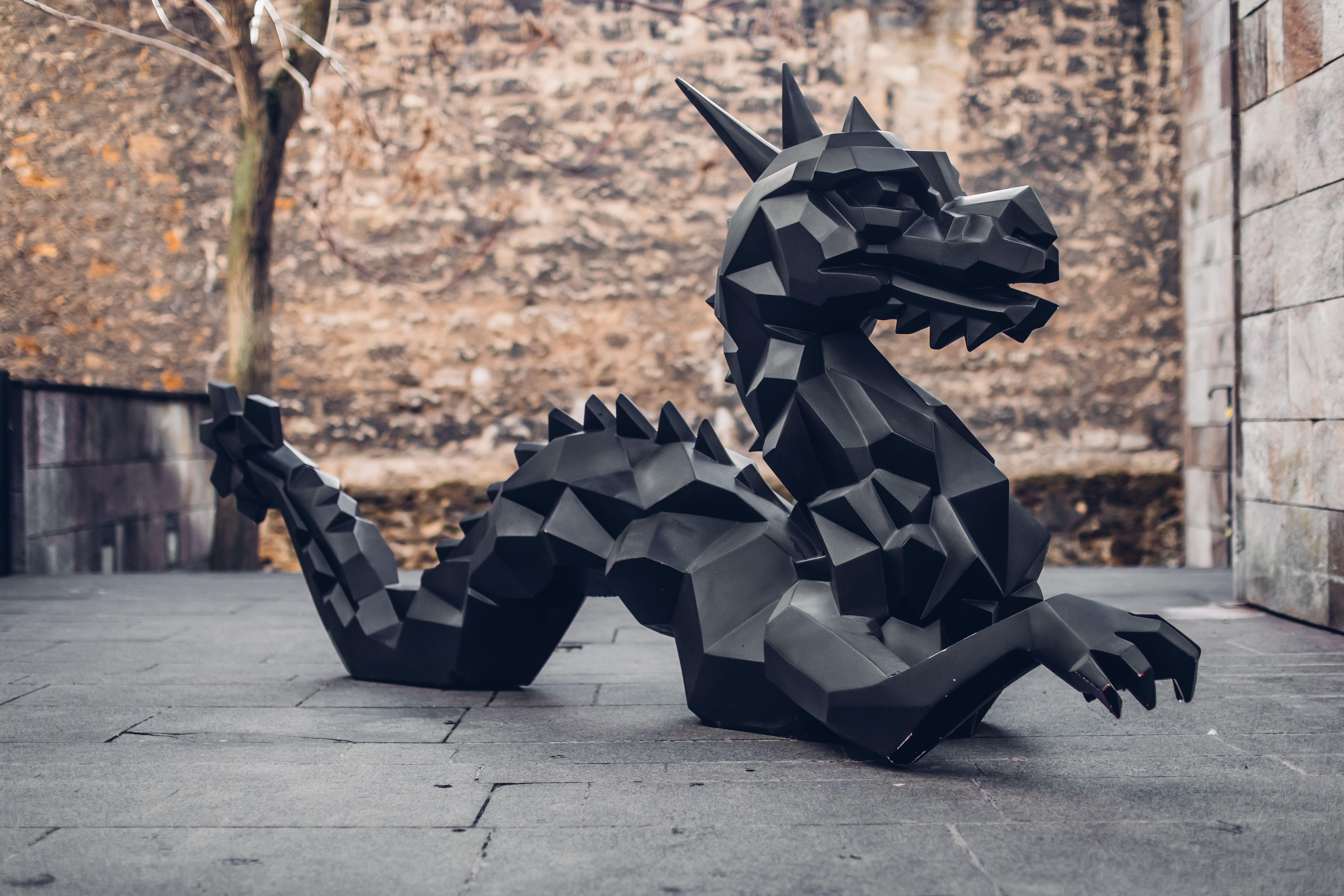 Dragon, Mattschwarz, Richard Orlinski