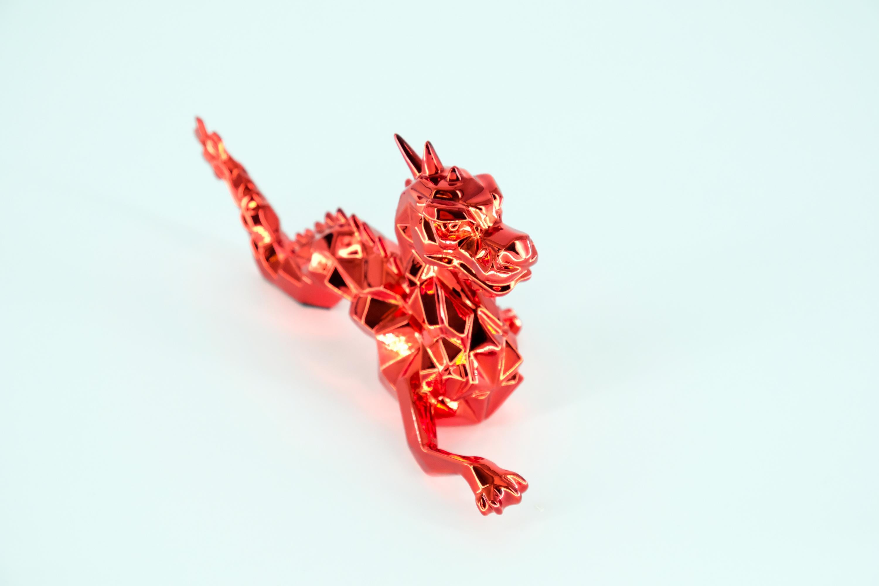 Dragon Spirit  (Red Edition) - Sculpture in original box with artist certificate For Sale 1