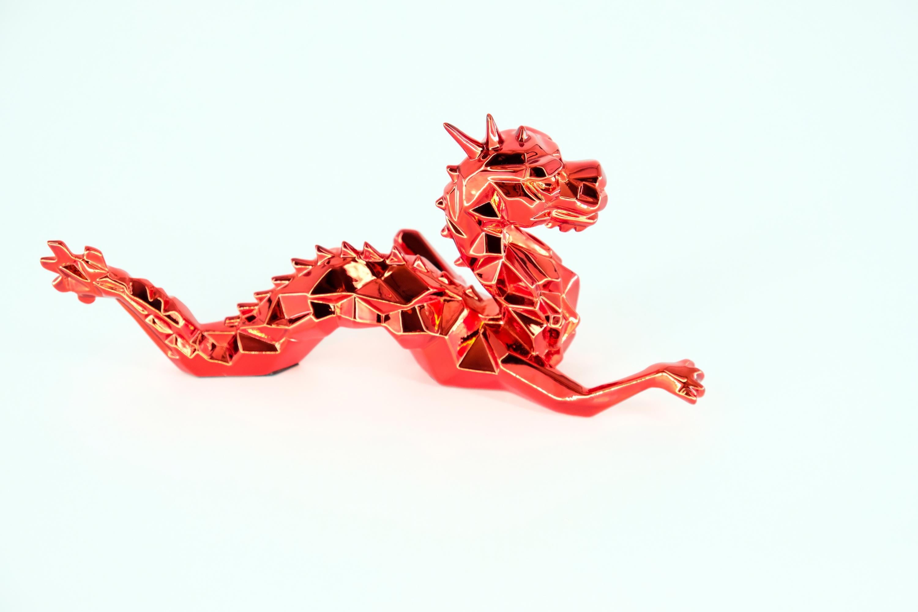 Dragon Spirit  (Red Edition) - Sculpture in original box with artist certificate For Sale 2