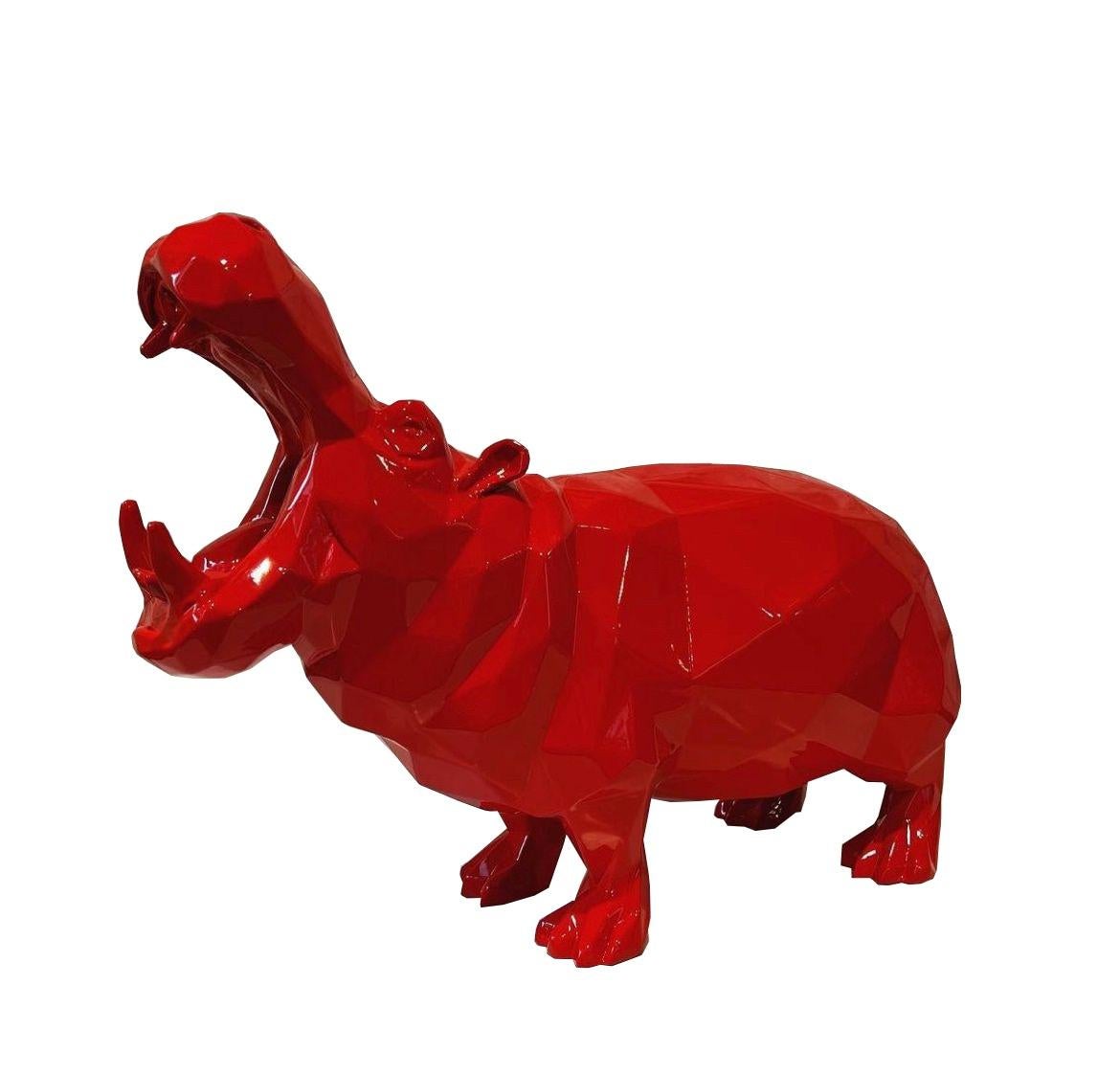 Hipopótamo, rojo, Richard Orlinski en venta 1