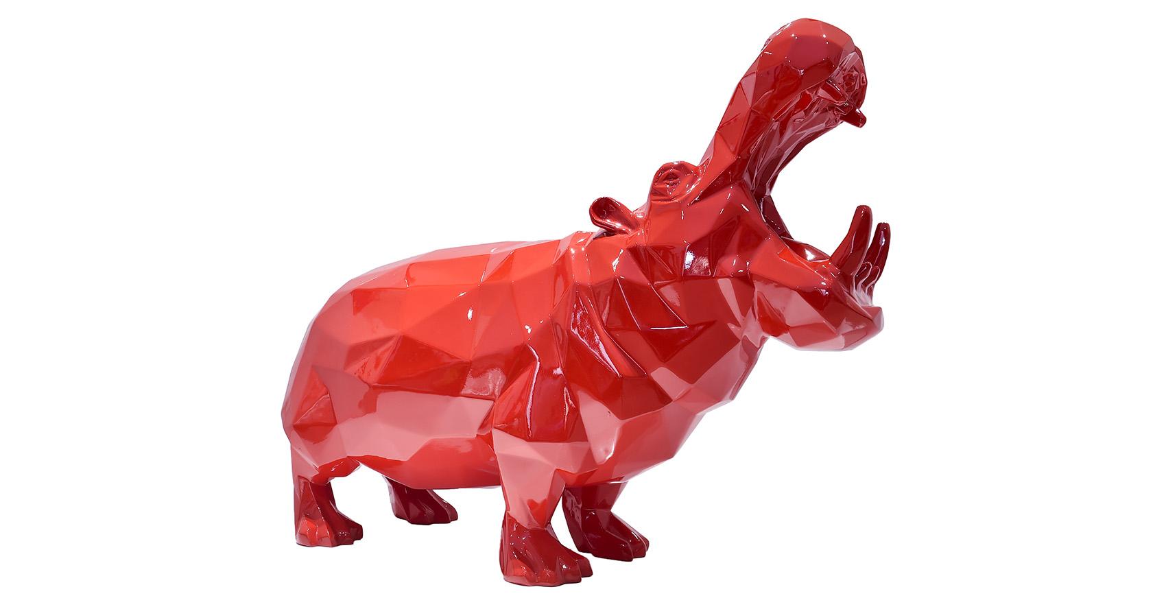 Hipopótamo, rojo, Richard Orlinski en venta 2