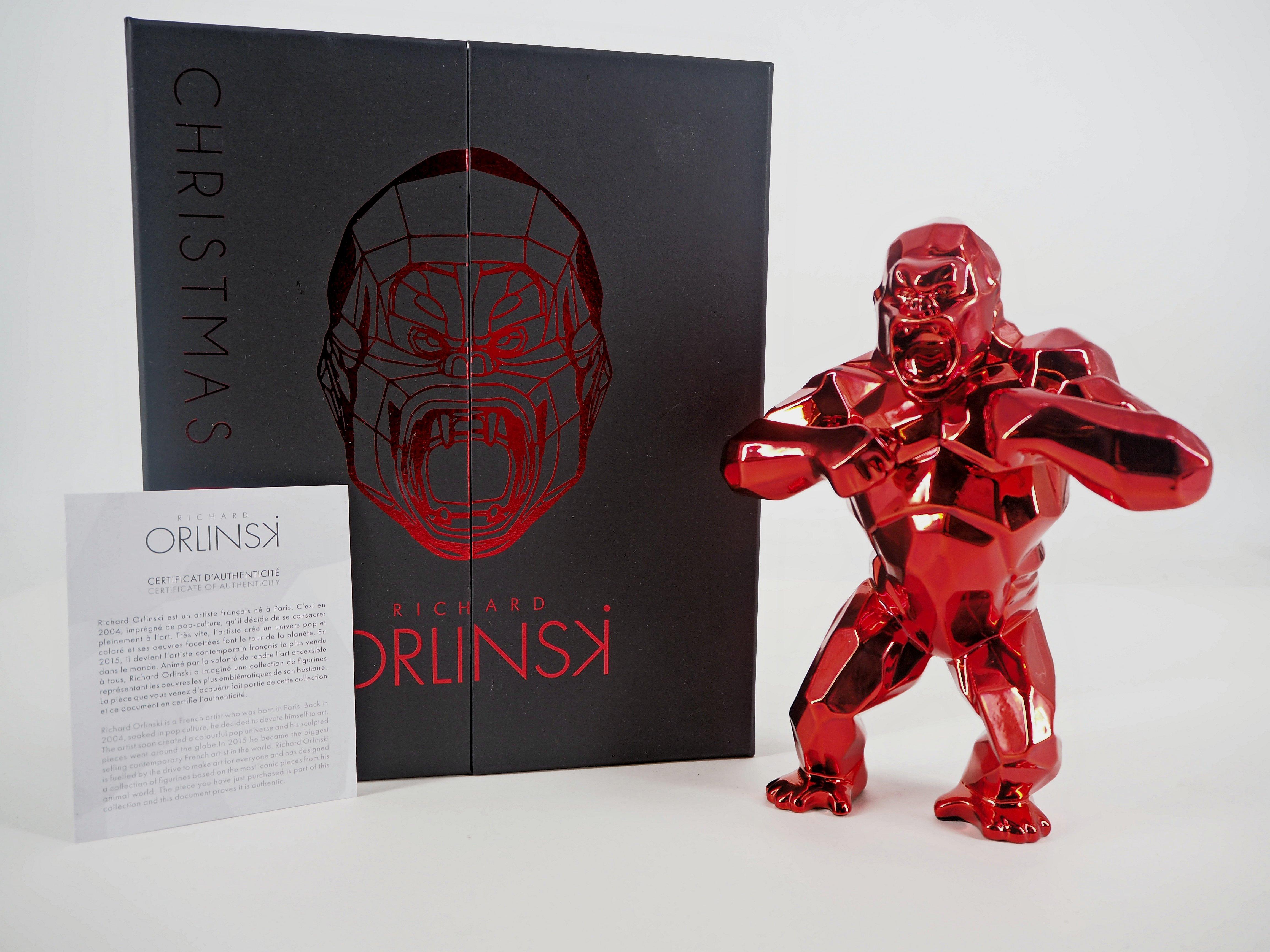Kong Christmas (edizione rossa) - Scultura in scatola originale con coa dell'artista 3