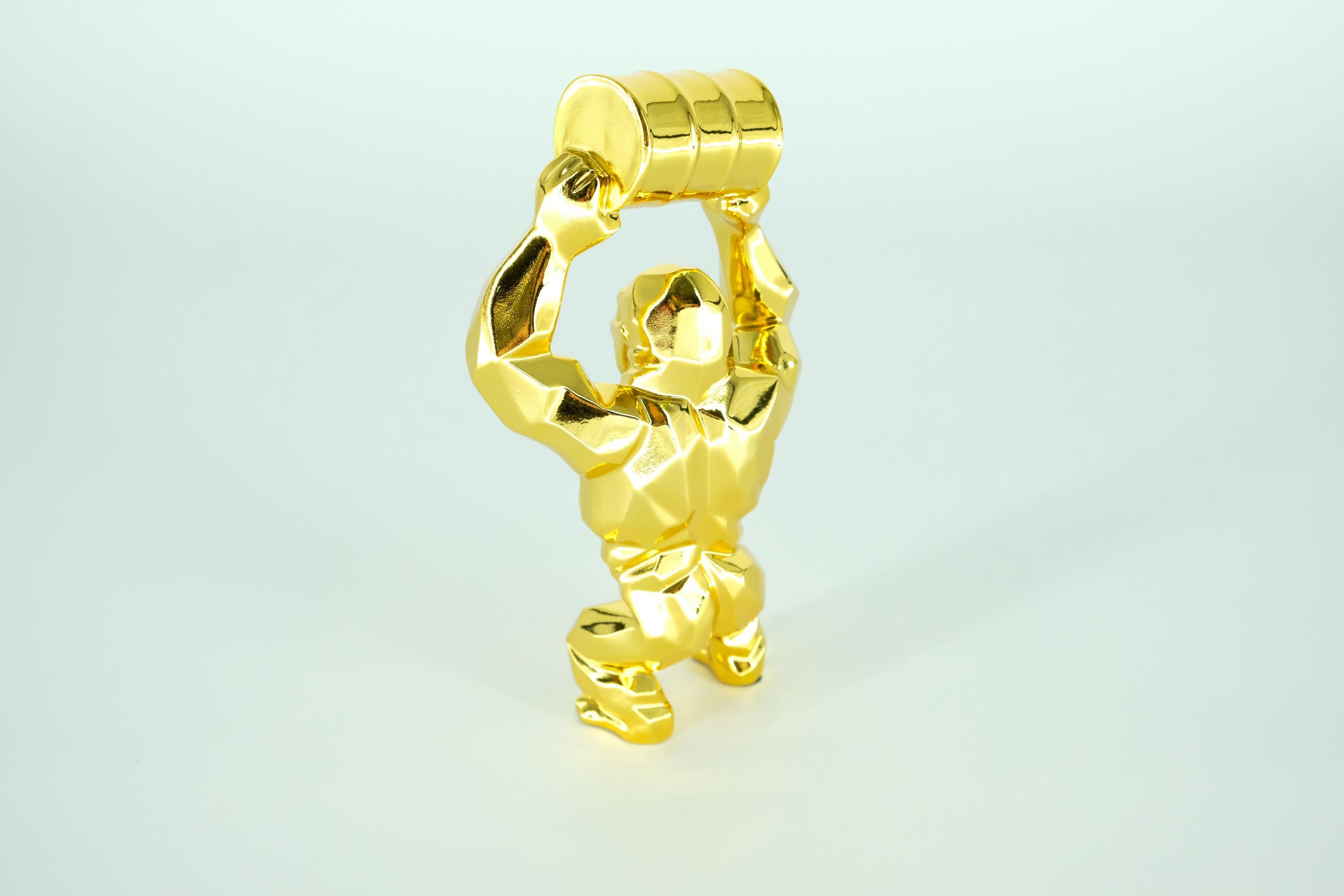 Kong Oil Spirit (Edición de oro) - Escultura en caja original con coa del artista 2