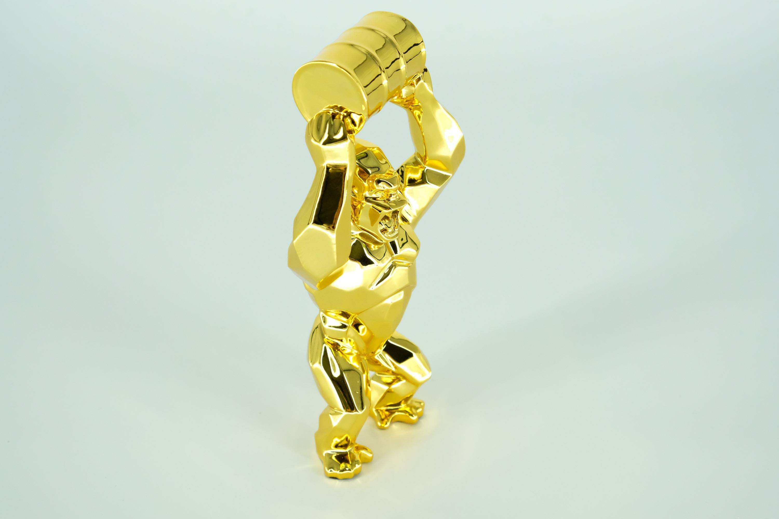 Kong Oil Spirit (Edición de oro) - Escultura en caja original con coa del artista 4