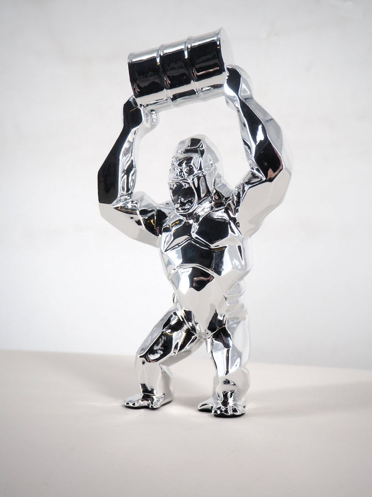 Richard Orlinski - Panda Spirit (Orange Edition) - Sculpture en résine - Art contemporain