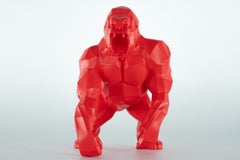 Origine Kong (édition Red Mat) - Sculpture dans sa boîte d'origine avec manteau d'artiste