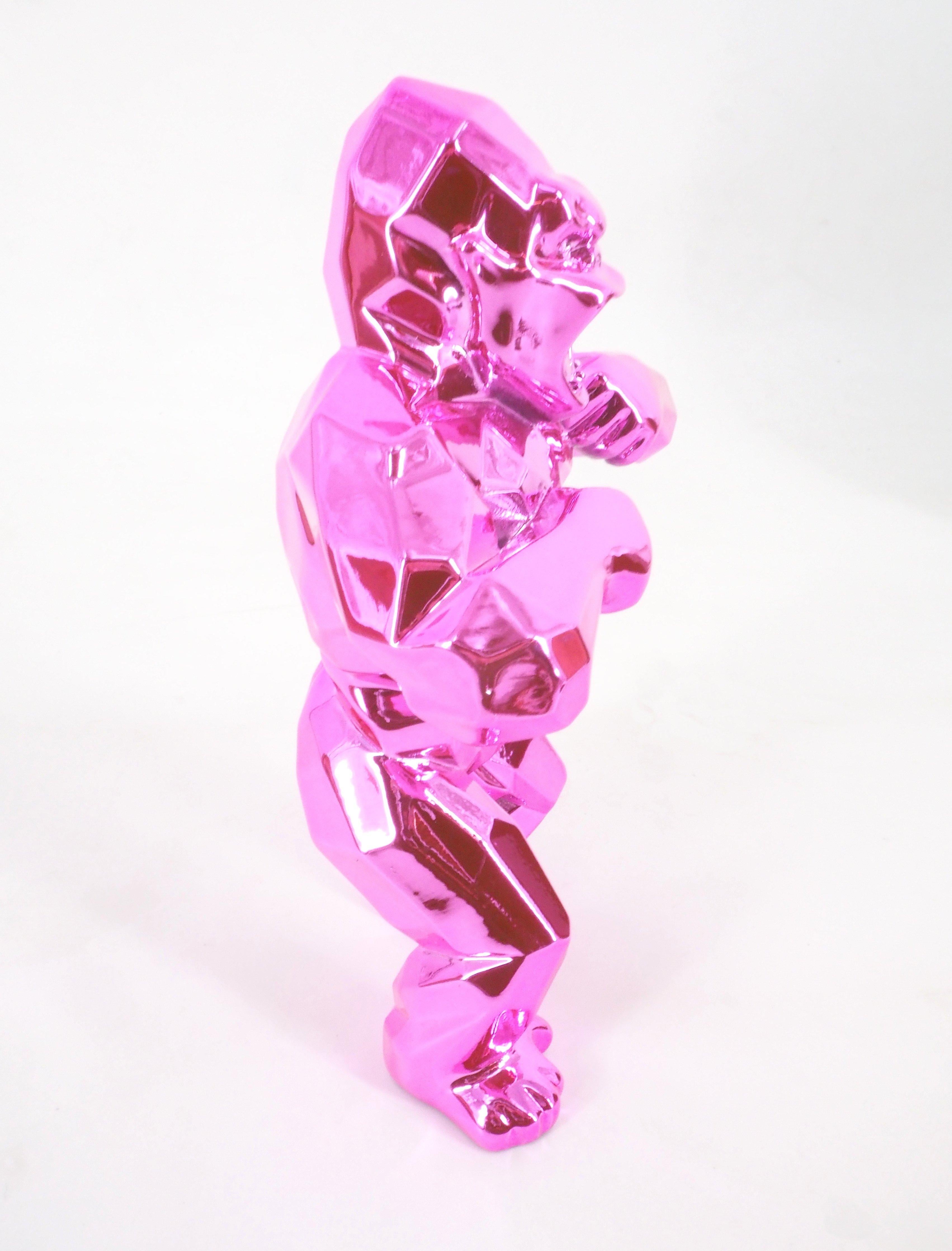 Kong Spirit (Pink edition) - Sculpture - Gray Figurative Sculpture by Richard Orlinski