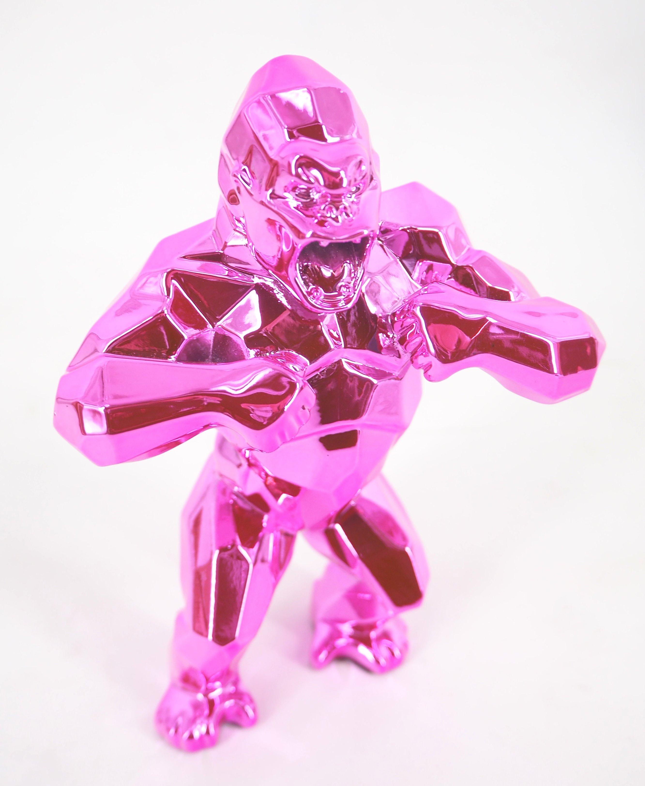 Richard Orlinski Figurative Sculpture - Kong Spirit (Pink edition) - Sculpture