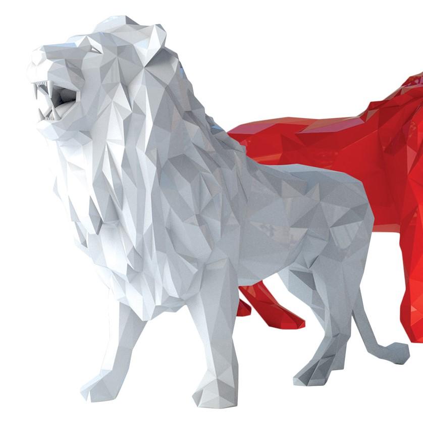 Lion - Sculpture de Richard Orlinski