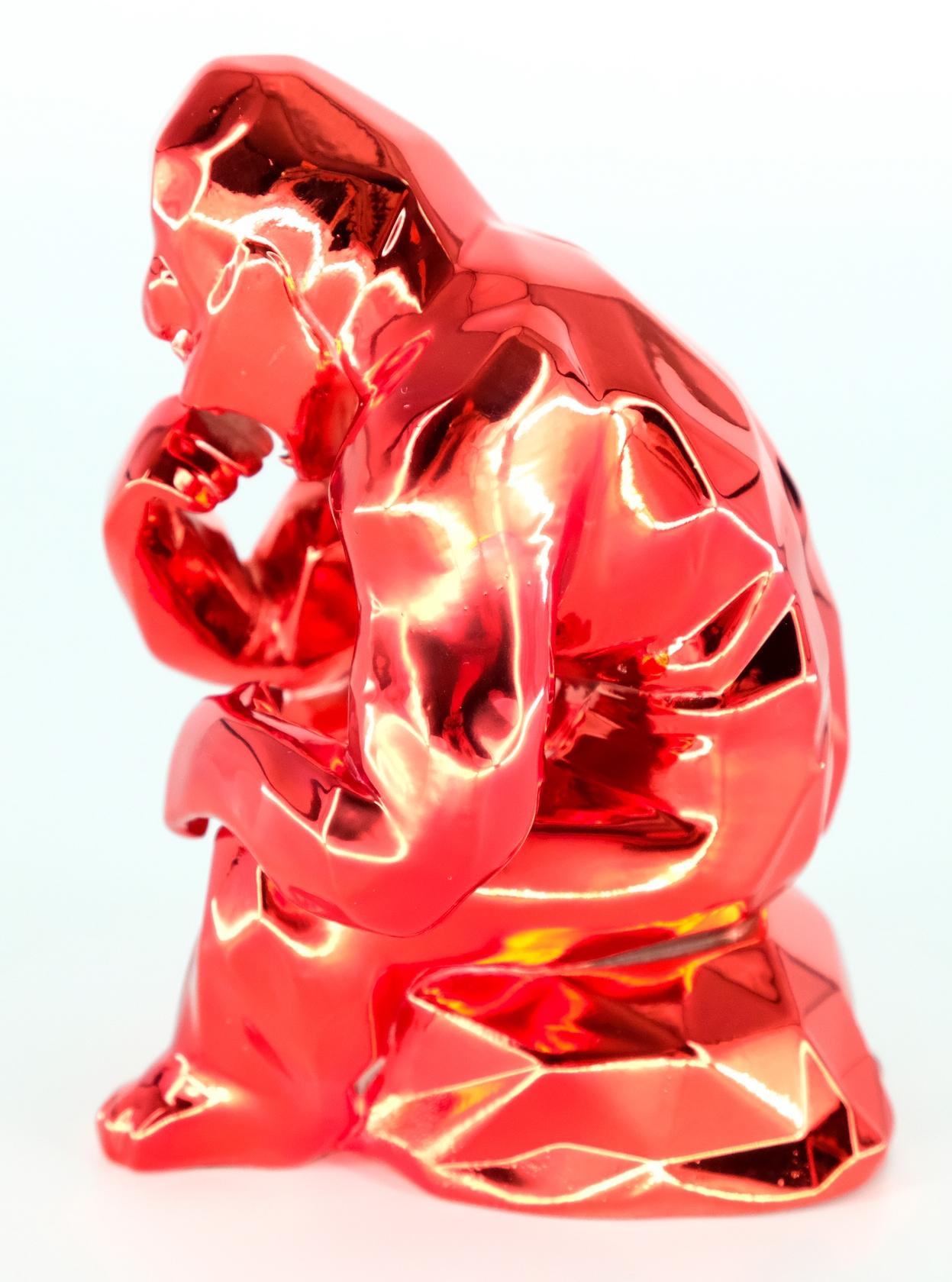 Thinker Spirit (édition rouge) - Sculpture dans sa boîte d'origine avec certificat d'artiste en vente 1