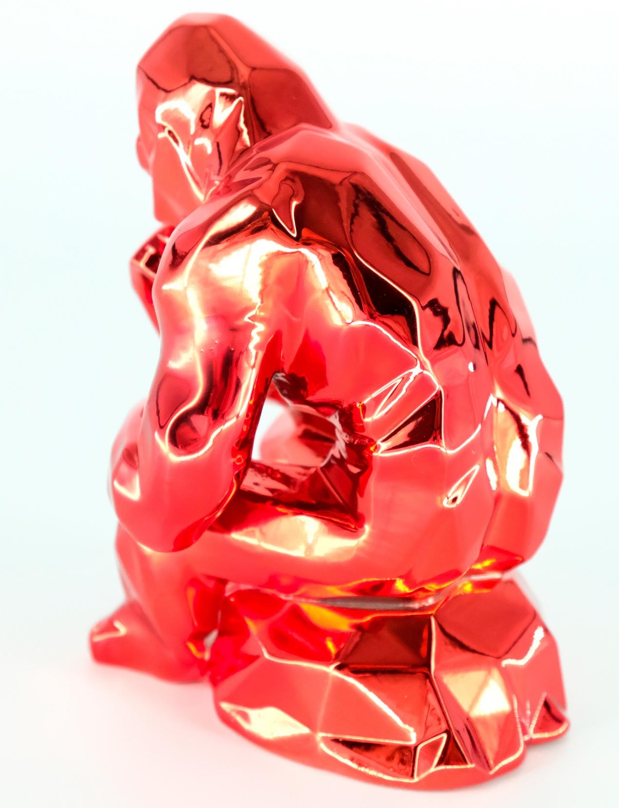 Thinker Spirit (édition rouge) - Sculpture dans sa boîte d'origine avec certificat d'artiste en vente 2