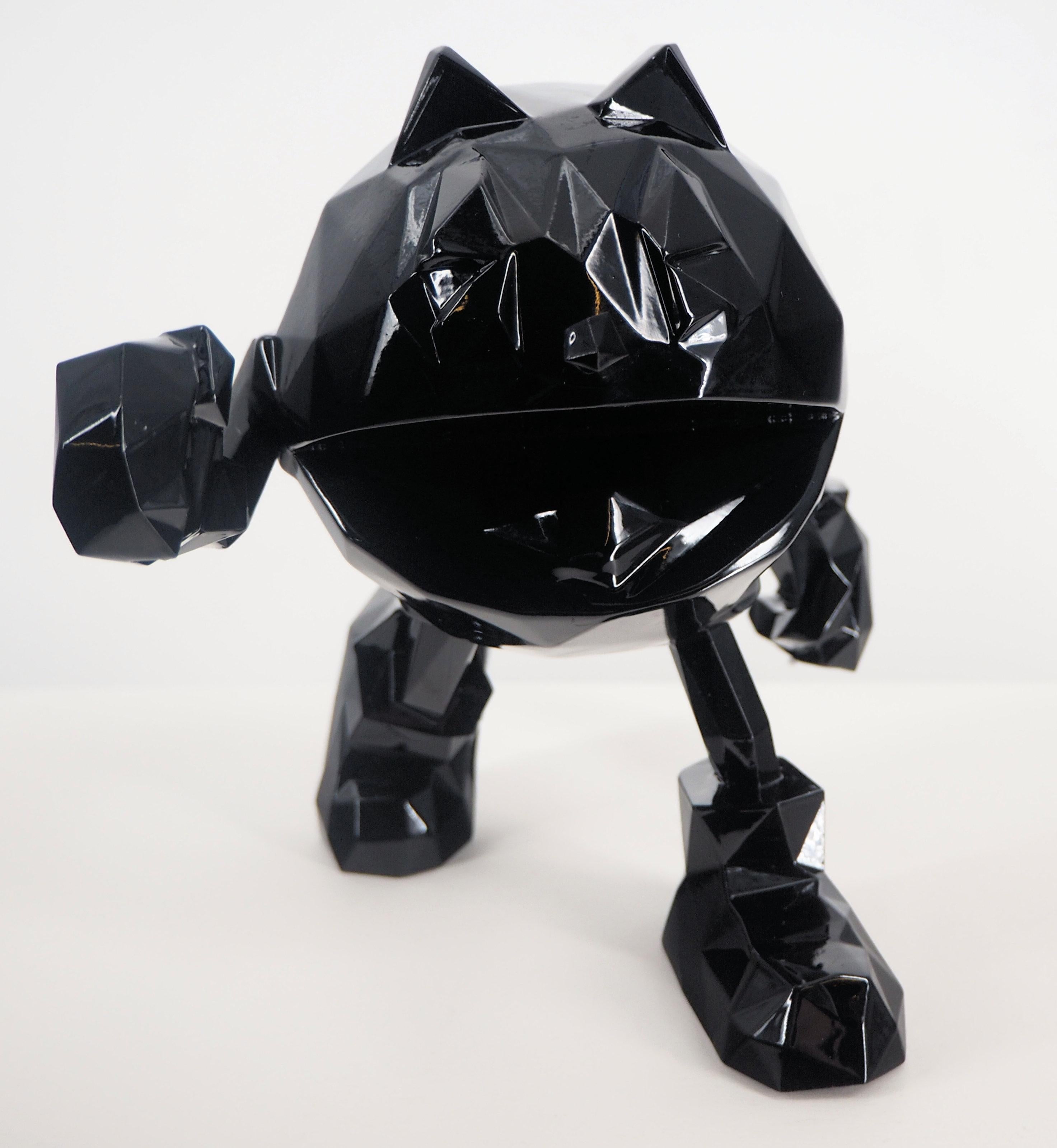 Richard Orlinski Figurative Sculpture - Pac-Man (Black edition) - Sculpture 