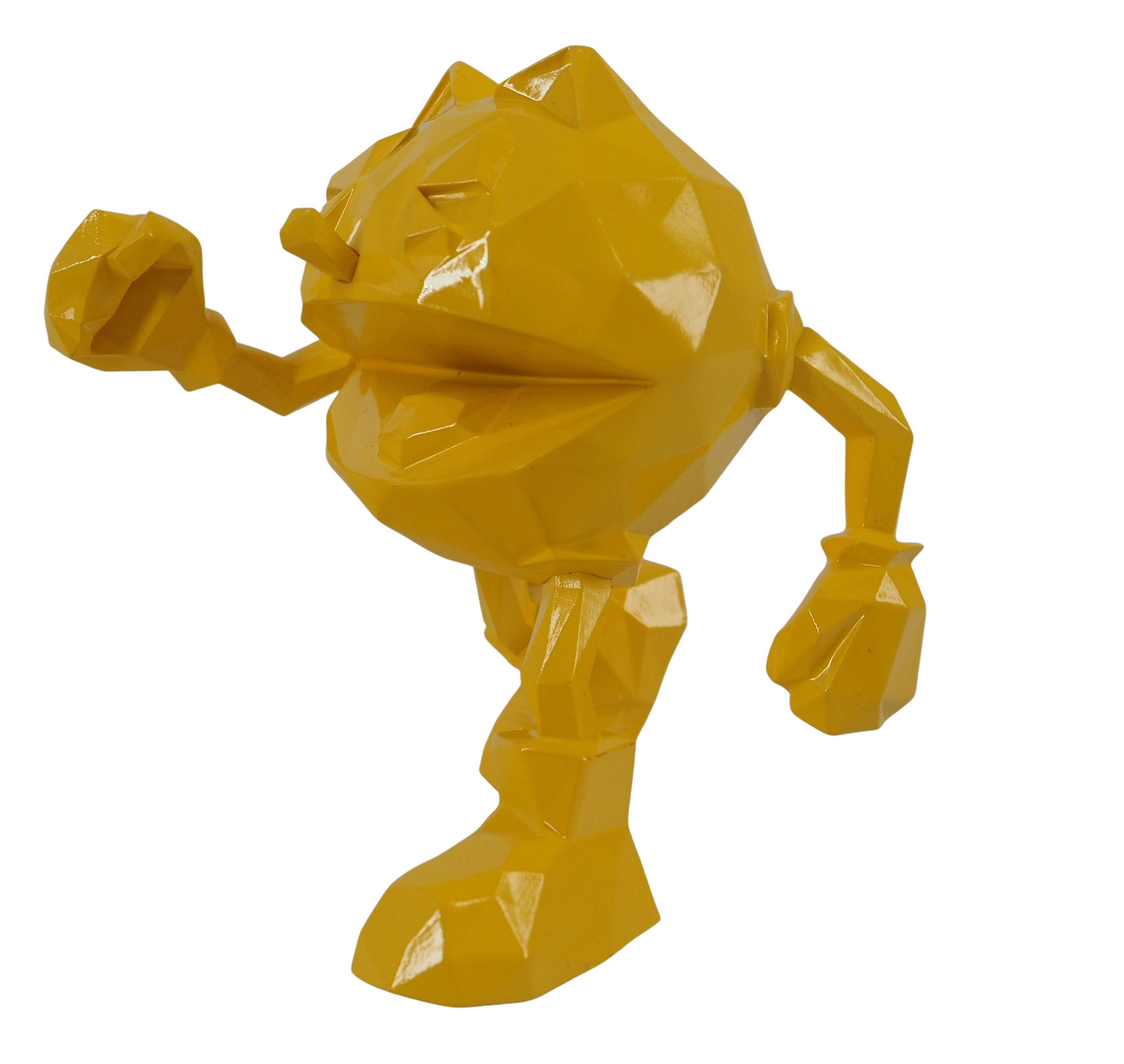 Pac-Man (édition jaune) - Mini-sculpture  - Marron Figurative Sculpture par Richard Orlinski